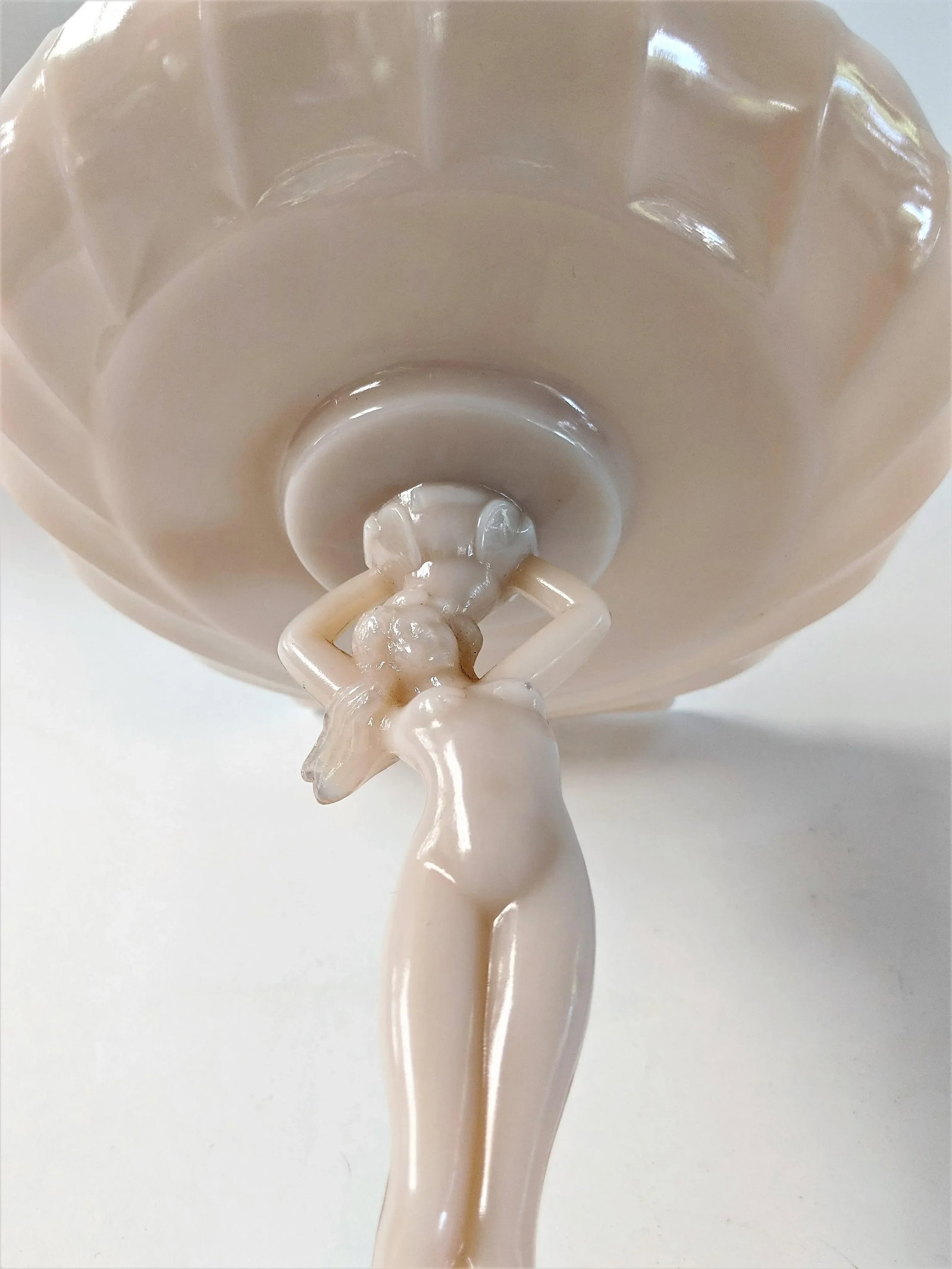 1940s Vintage Art Deco Nude Compote - 9