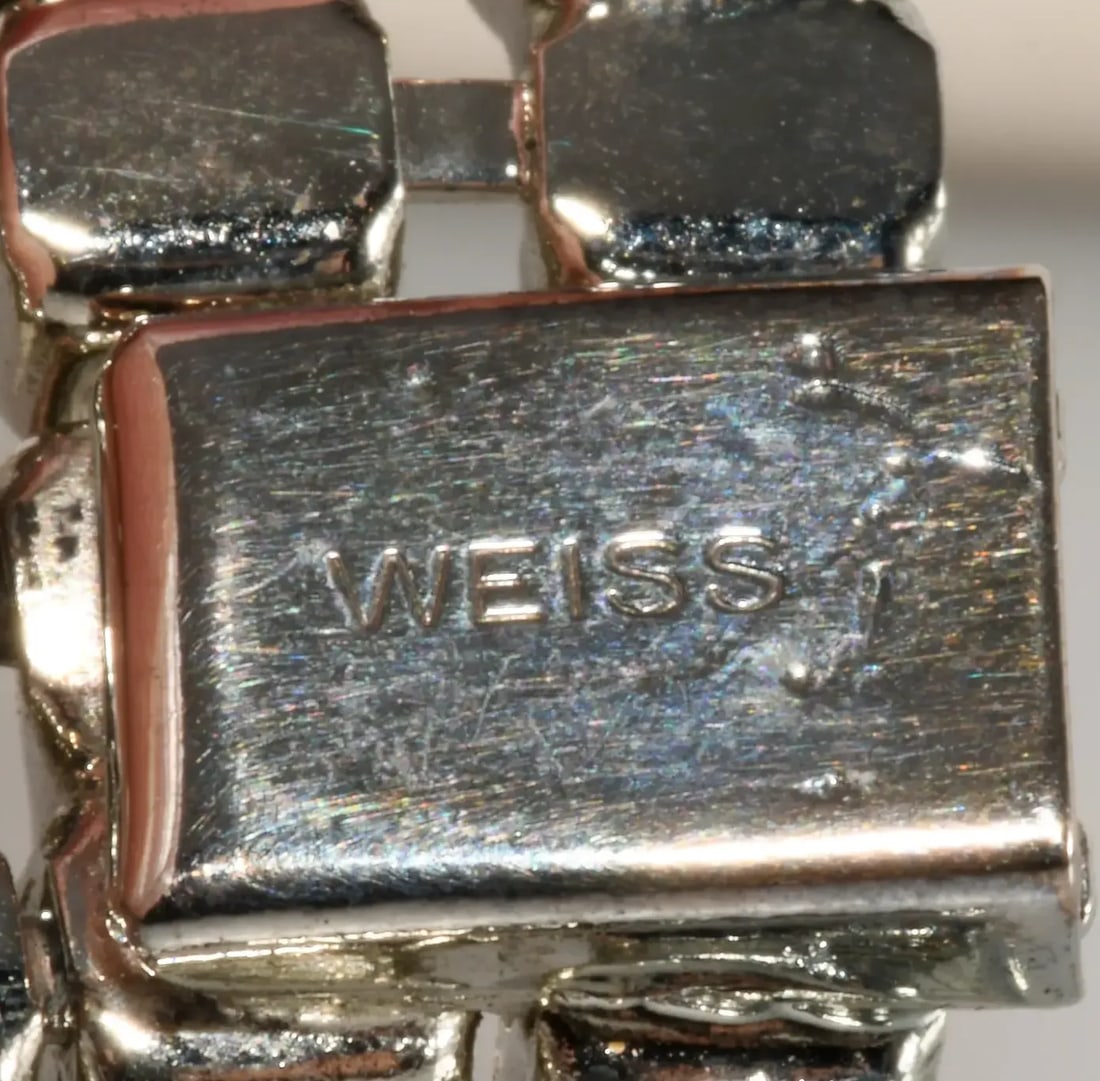 Vintage Weiss Clear Rhinestones Bracelet - 5