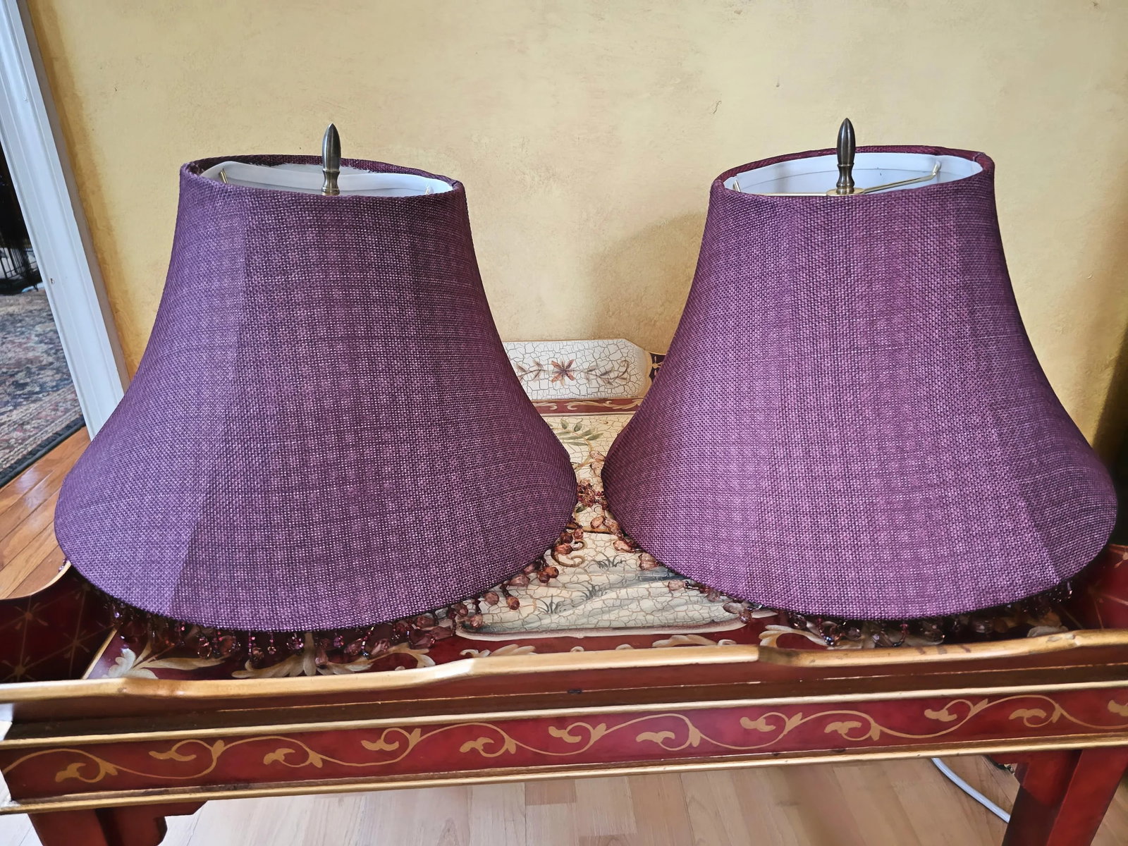 1990s Chinoiserie Pink Porcelain Peacock Ginger Jar Table Lamps With Shades - a Pair - 10