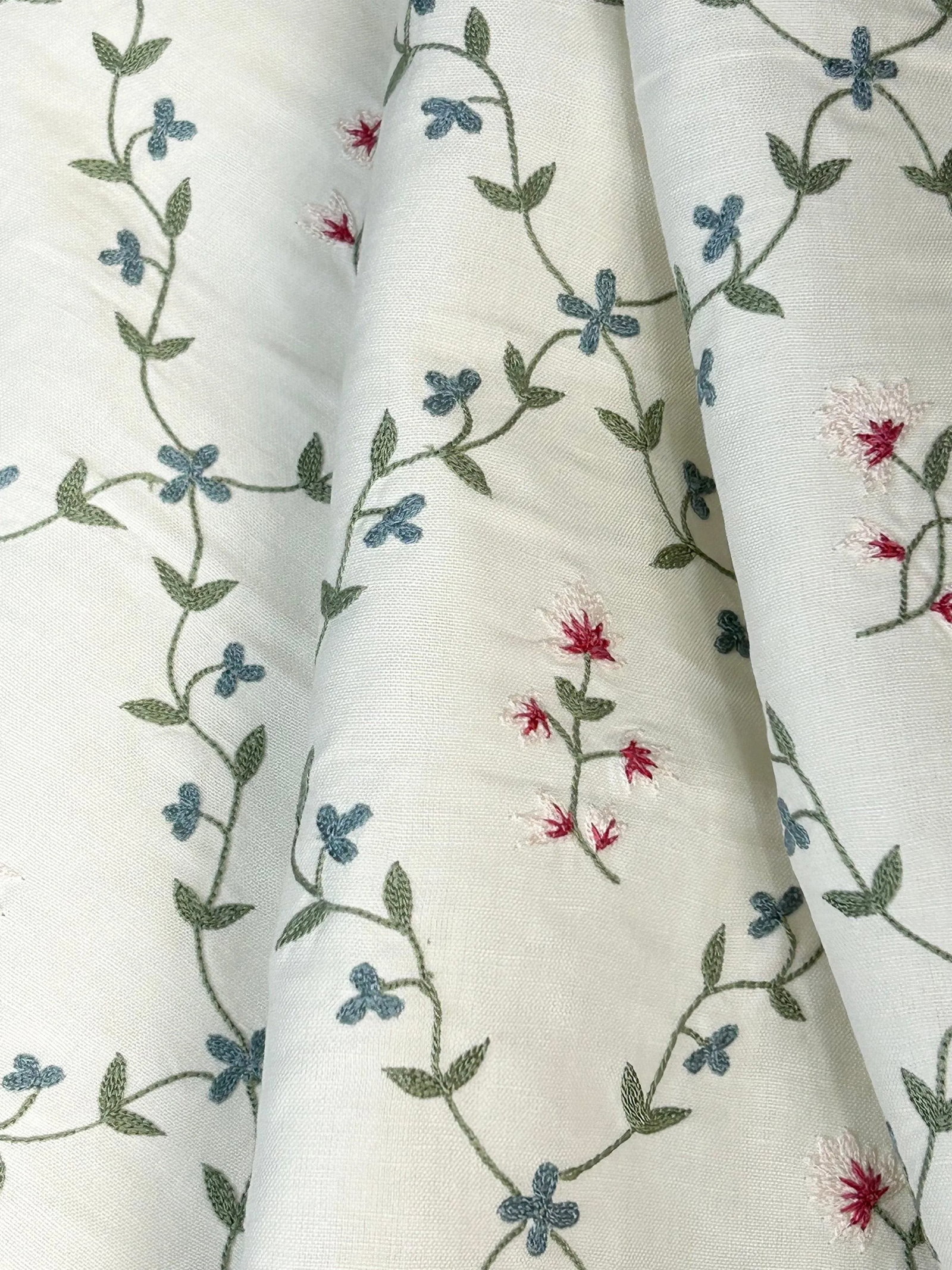 Chelsea Textile "Tiny Trellis" Embroidery- 6.25 Yards (1 of 5)