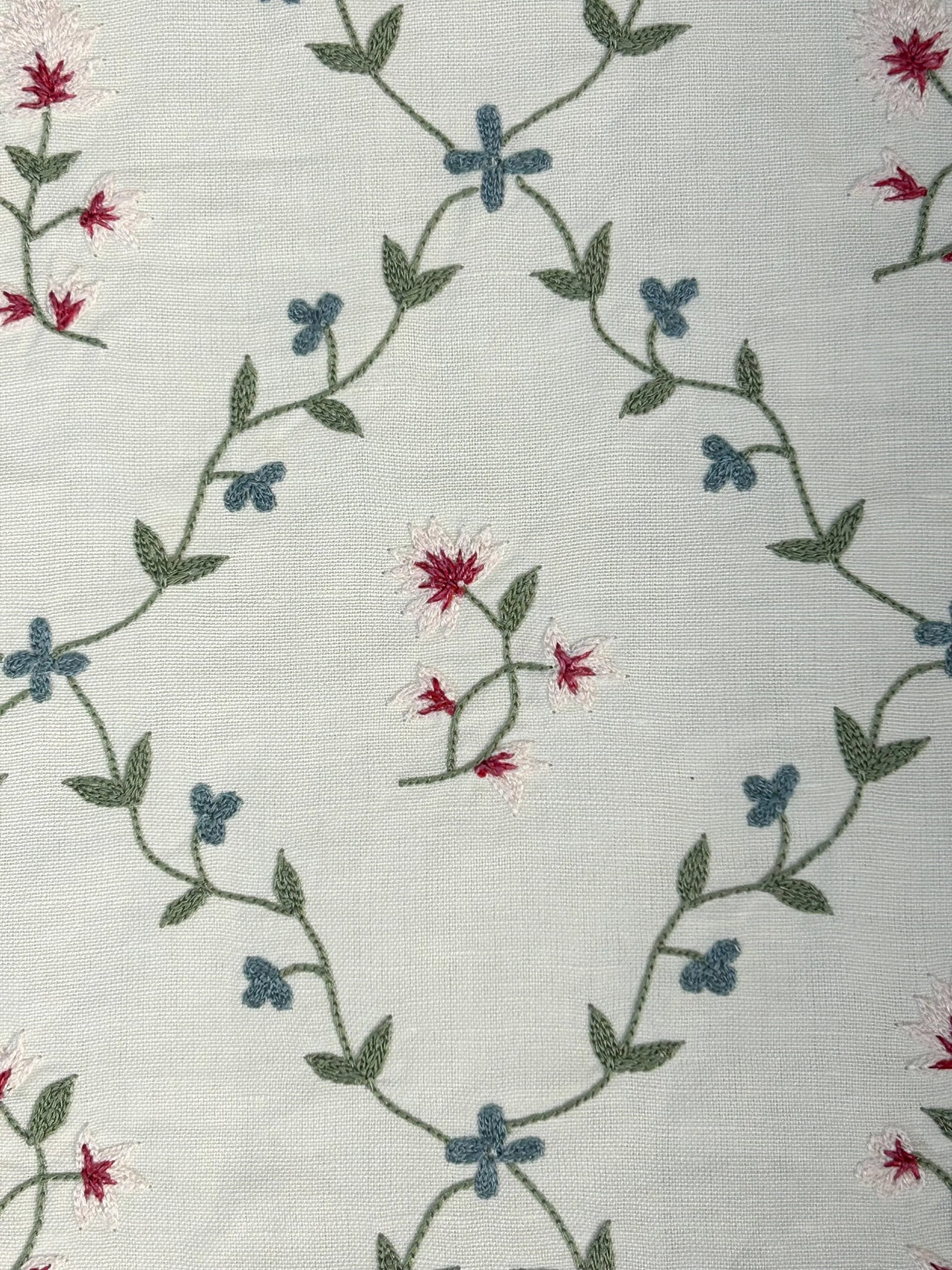 Chelsea Textile "Tiny Trellis" Embroidery- 6.25 Yards - 2
