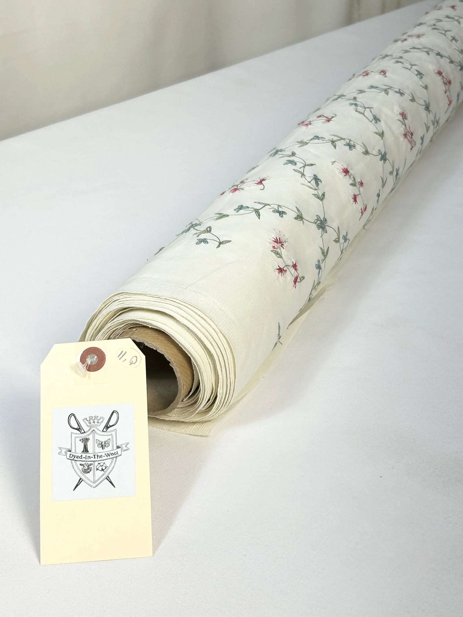 Chelsea Textile "Tiny Trellis" Embroidery- 6.25 Yards - 5