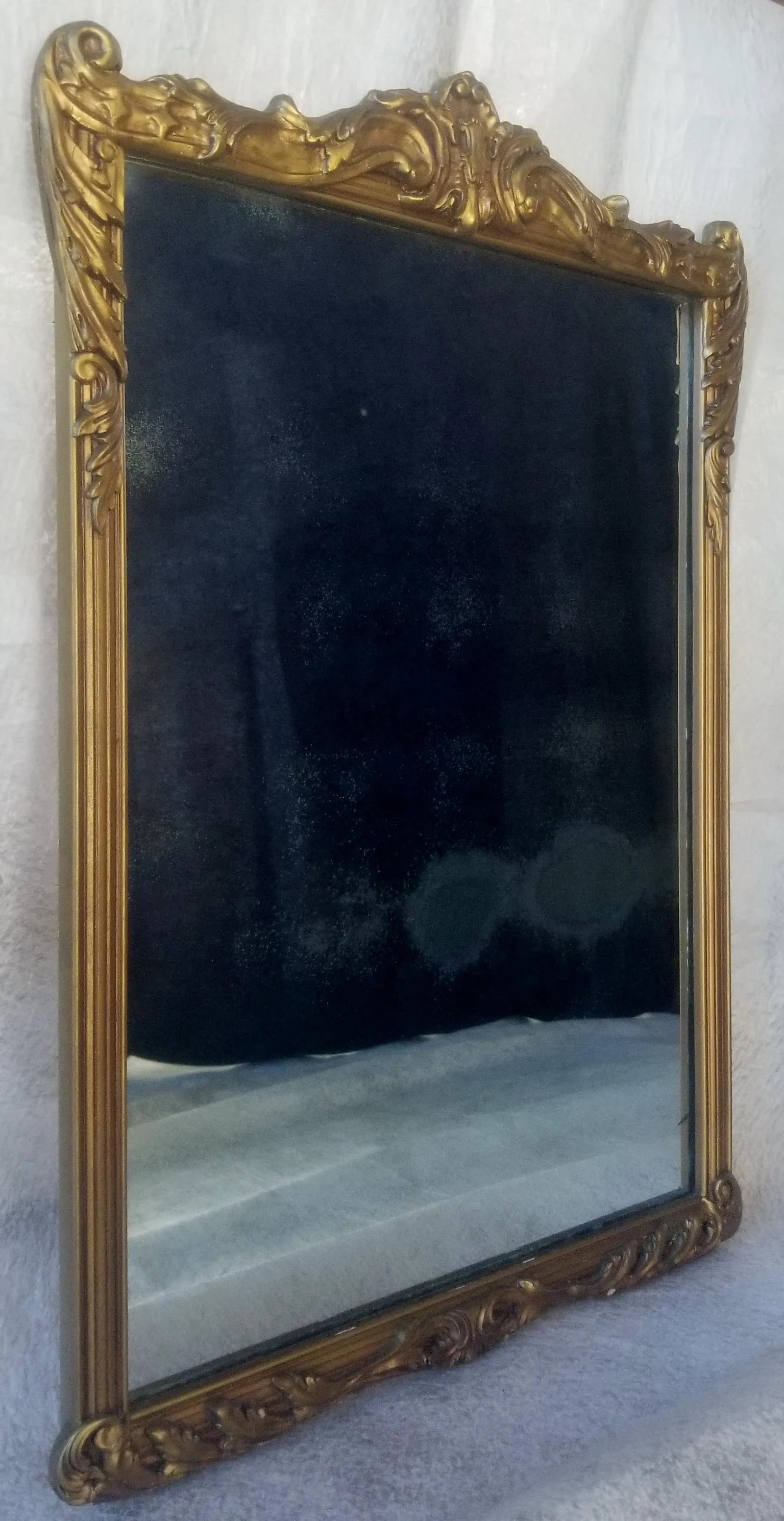 1920s Carved Chippendale Wood Mirror - 3