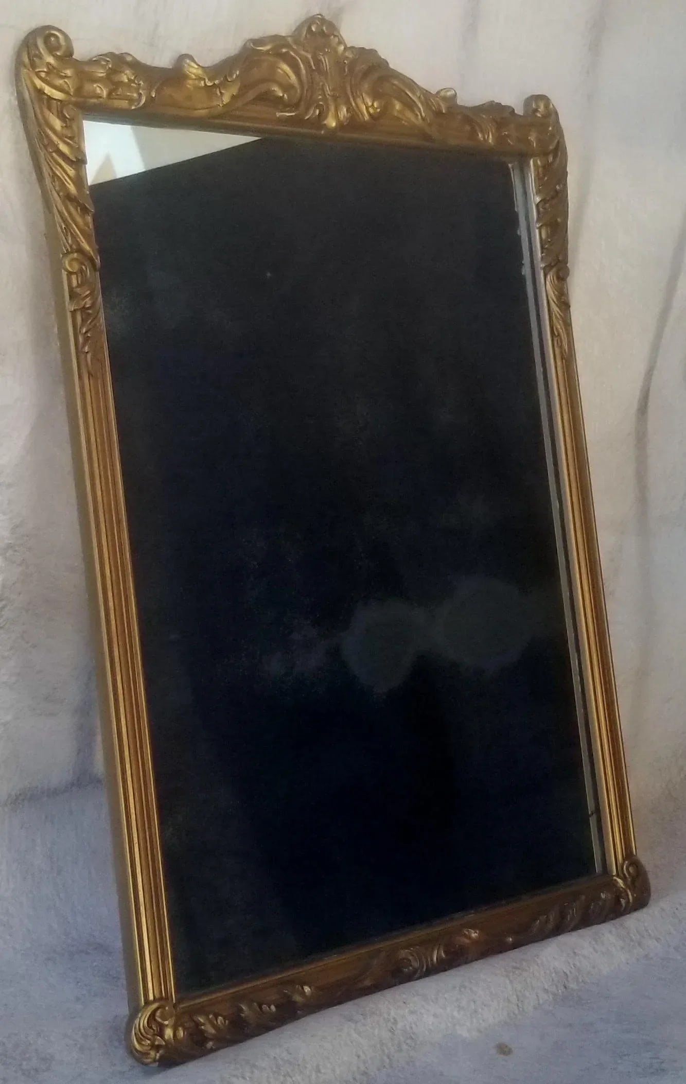 1920s Carved Chippendale Wood Mirror - 8