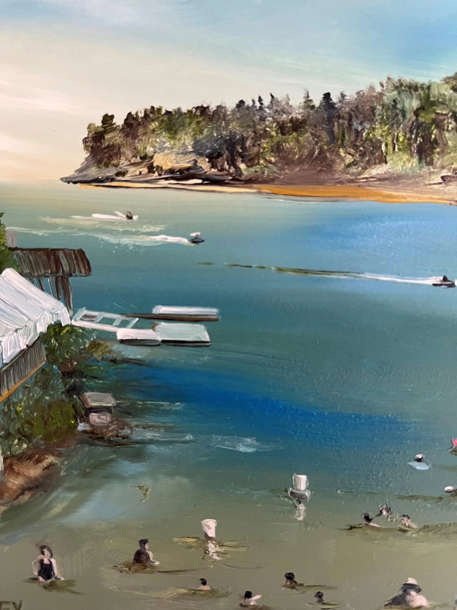 Bass Lake, Miniature Oil Painting by Jessica Fairley - 2