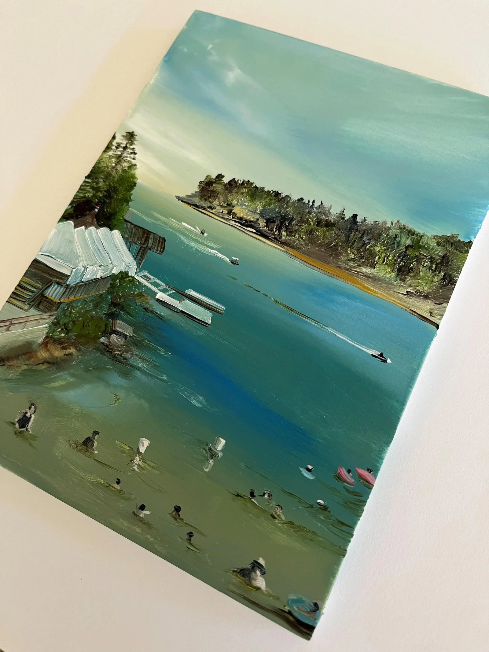Bass Lake, Miniature Oil Painting by Jessica Fairley - 3
