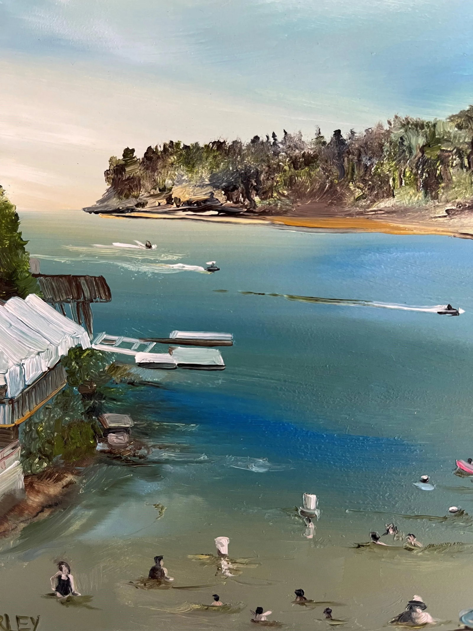 Bass Lake, Miniature Oil Painting by Jessica Fairley - 4
