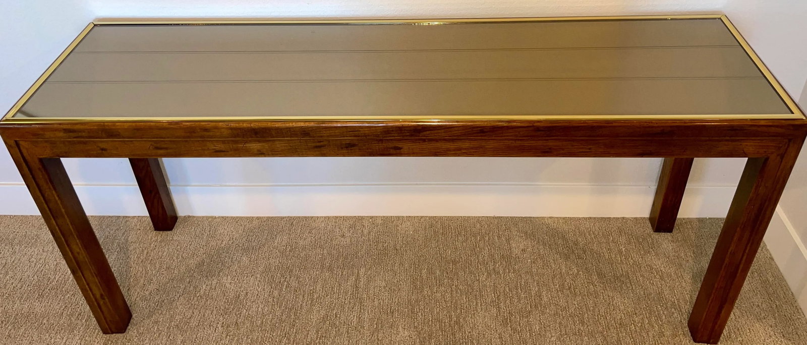 Henredon 1980's Postmodern Mirrored Console Sofa Table - 10