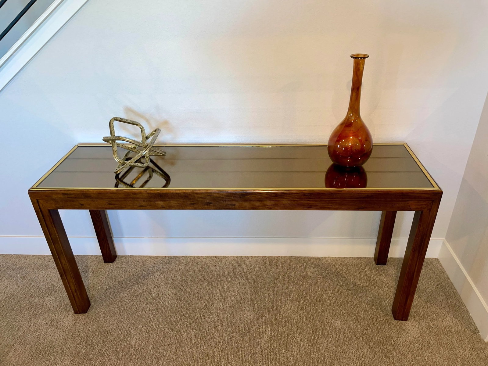 Henredon 1980's Postmodern Mirrored Console Sofa Table - 11