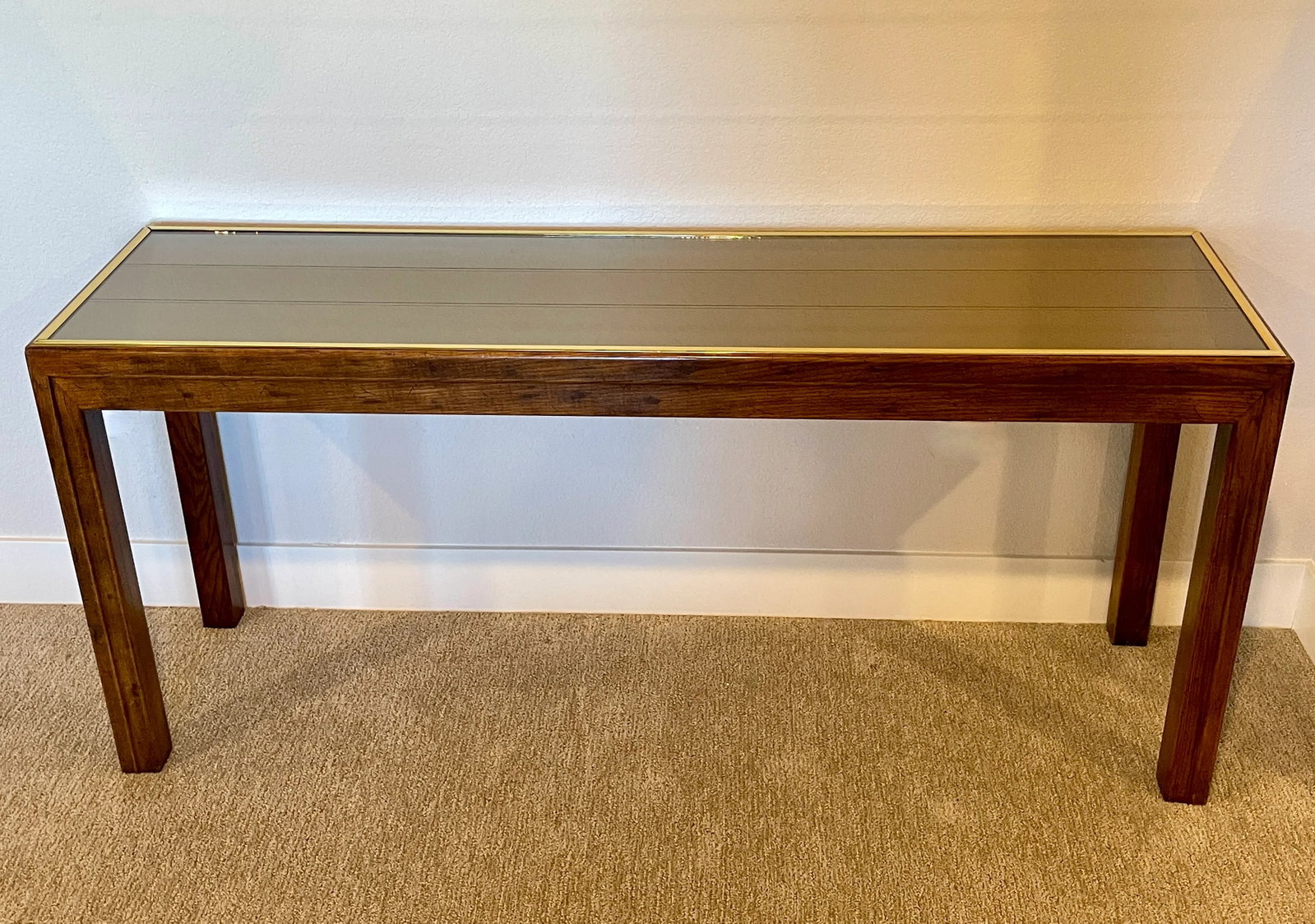 Henredon 1980's Postmodern Mirrored Console Sofa Table - 2