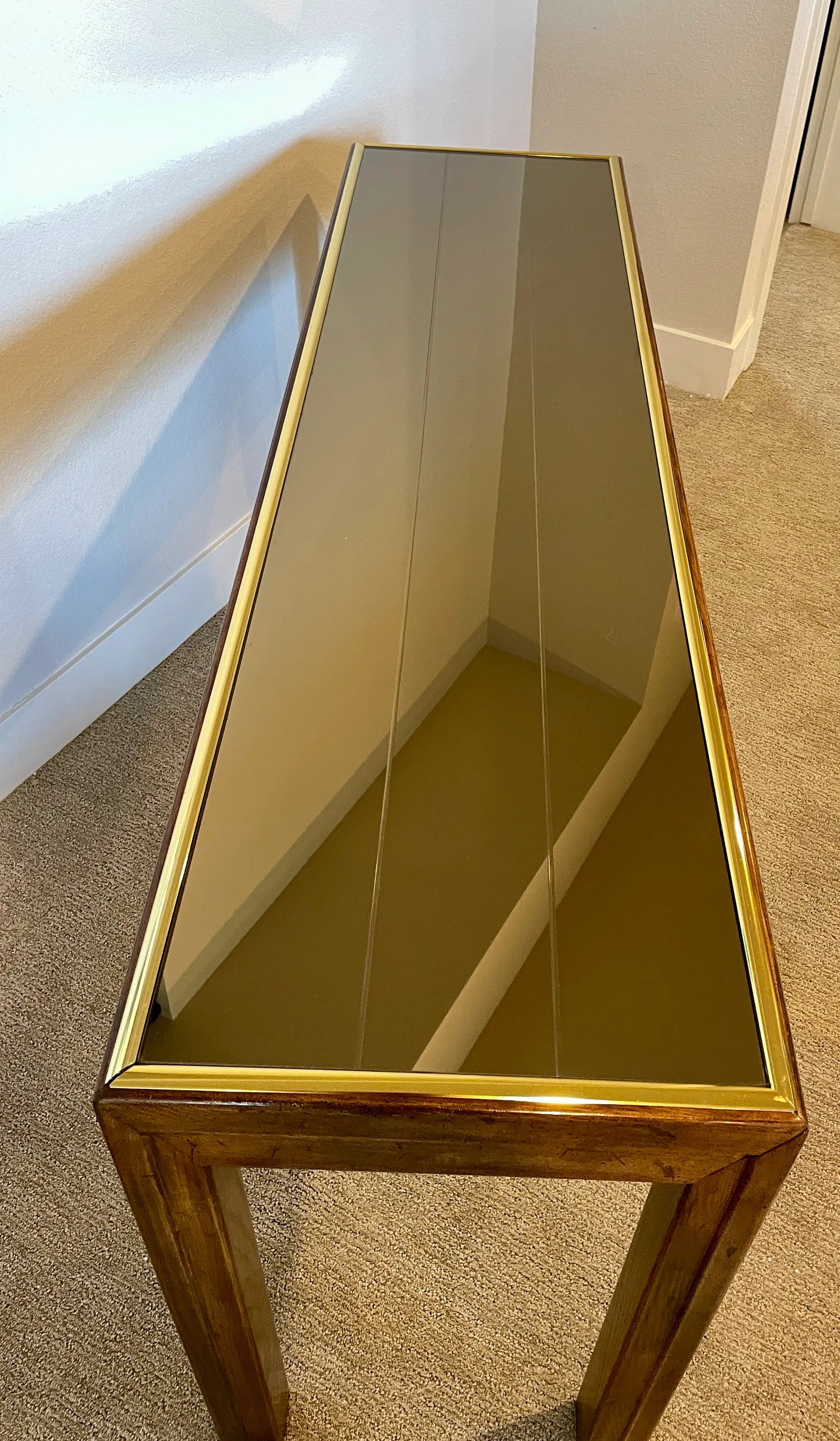 Henredon 1980's Postmodern Mirrored Console Sofa Table - 3