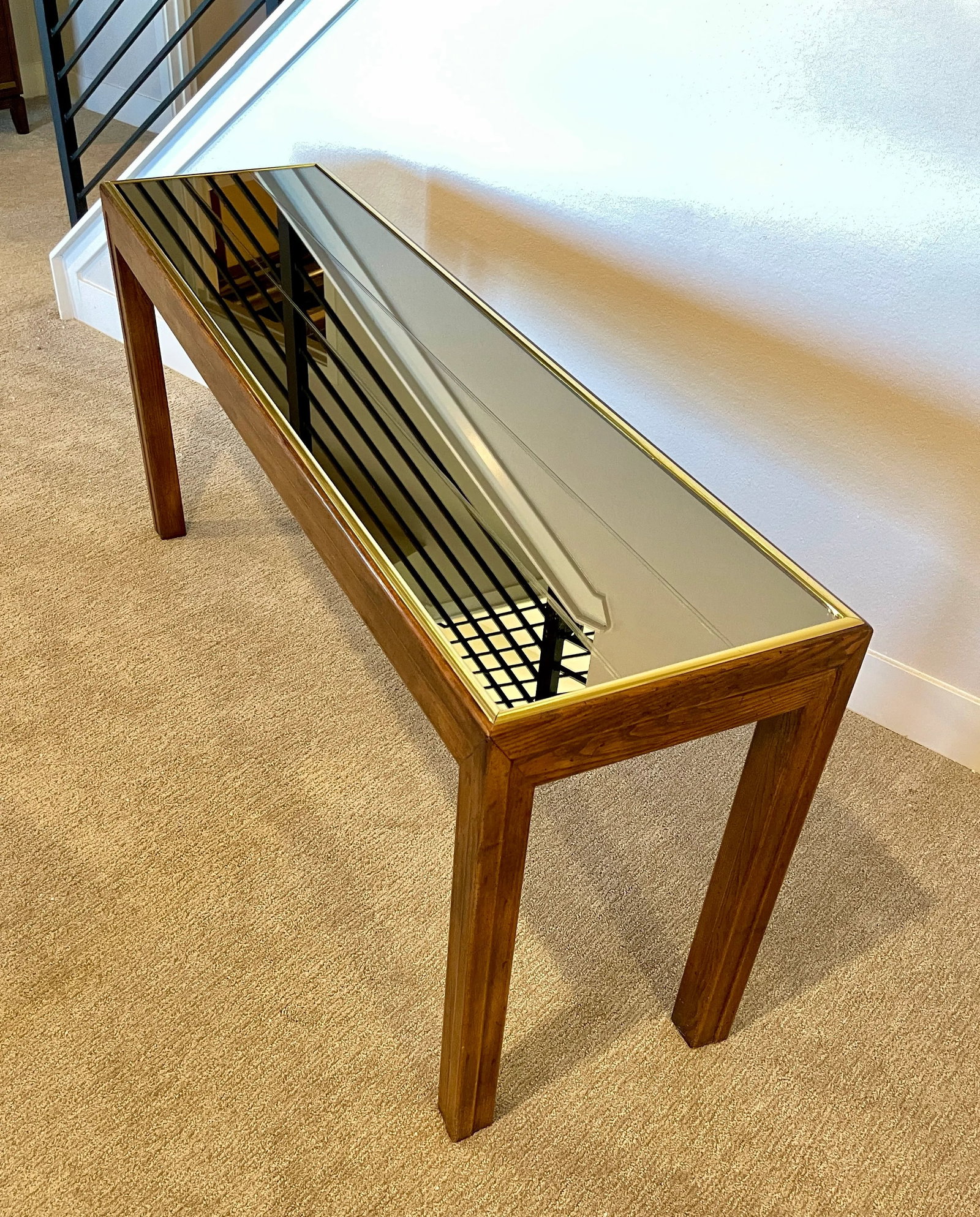 Henredon 1980's Postmodern Mirrored Console Sofa Table - 4
