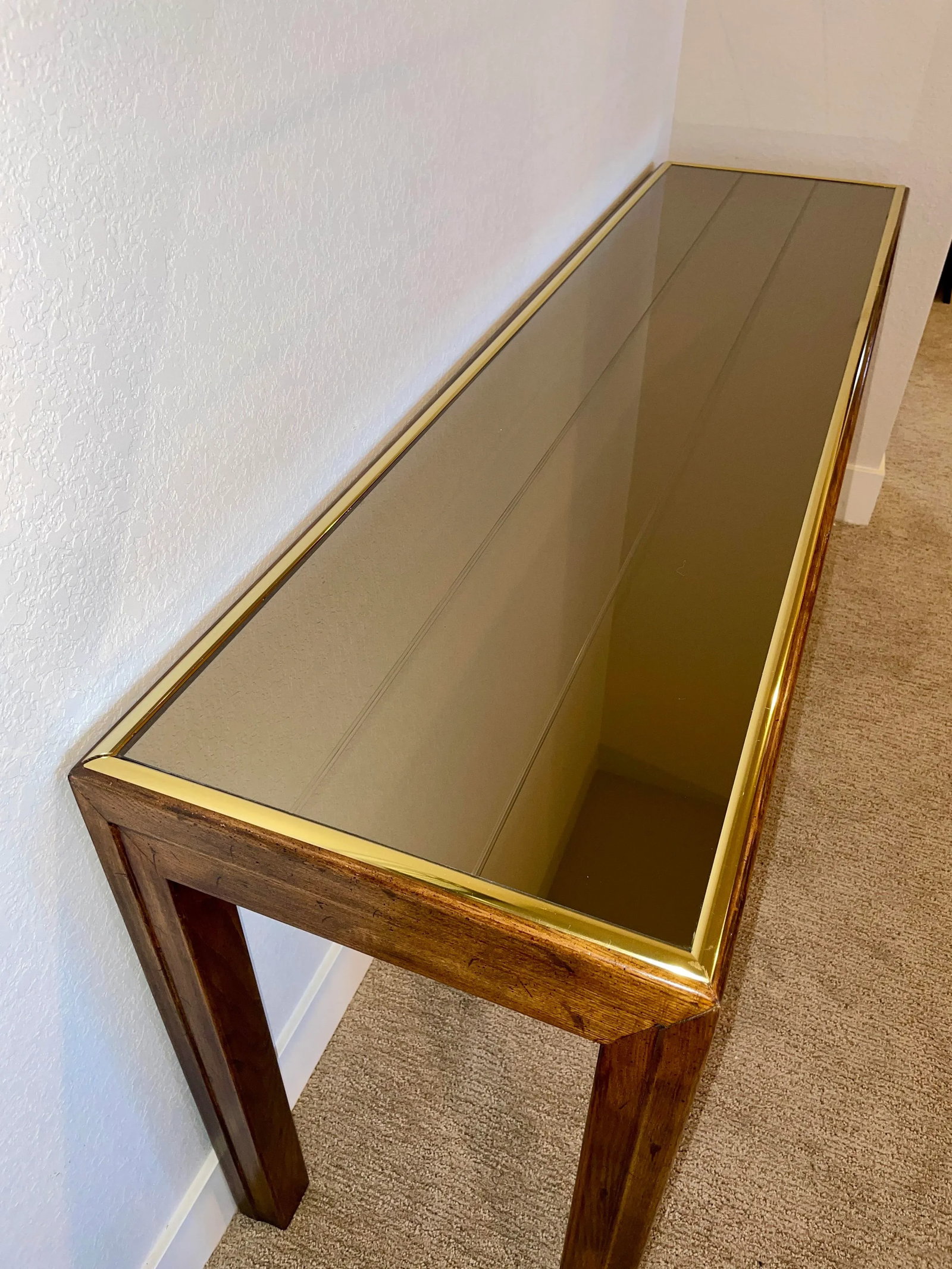 Henredon 1980's Postmodern Mirrored Console Sofa Table - 7