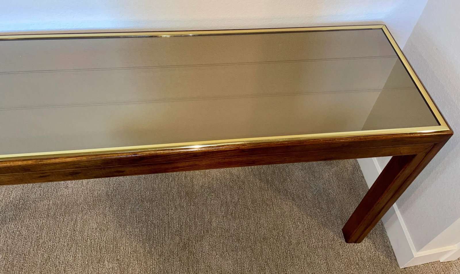 Henredon 1980's Postmodern Mirrored Console Sofa Table - 8