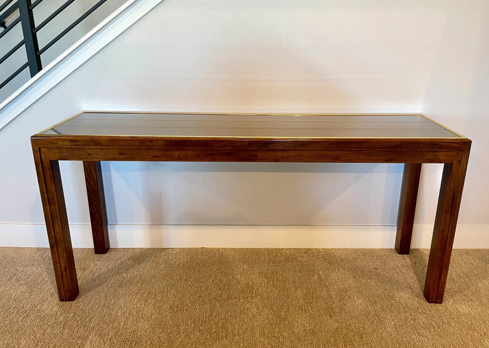 Henredon 1980's Postmodern Mirrored Console Sofa Table - 9
