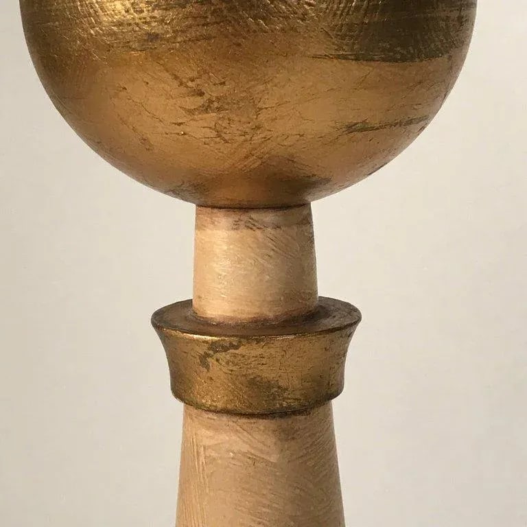 Monumental 1950s, Regency Torchiere Lamp in the Manner of James Mont - 4
