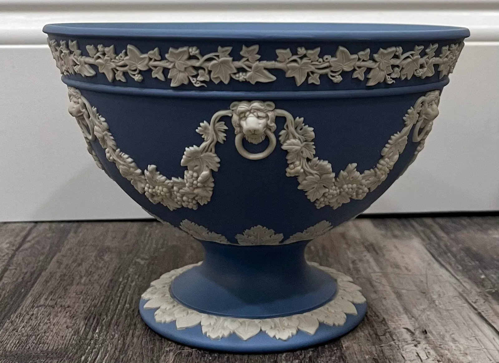 Wedgwood Blue Jasperware Footed Compote Circa 1910-1920s - 2