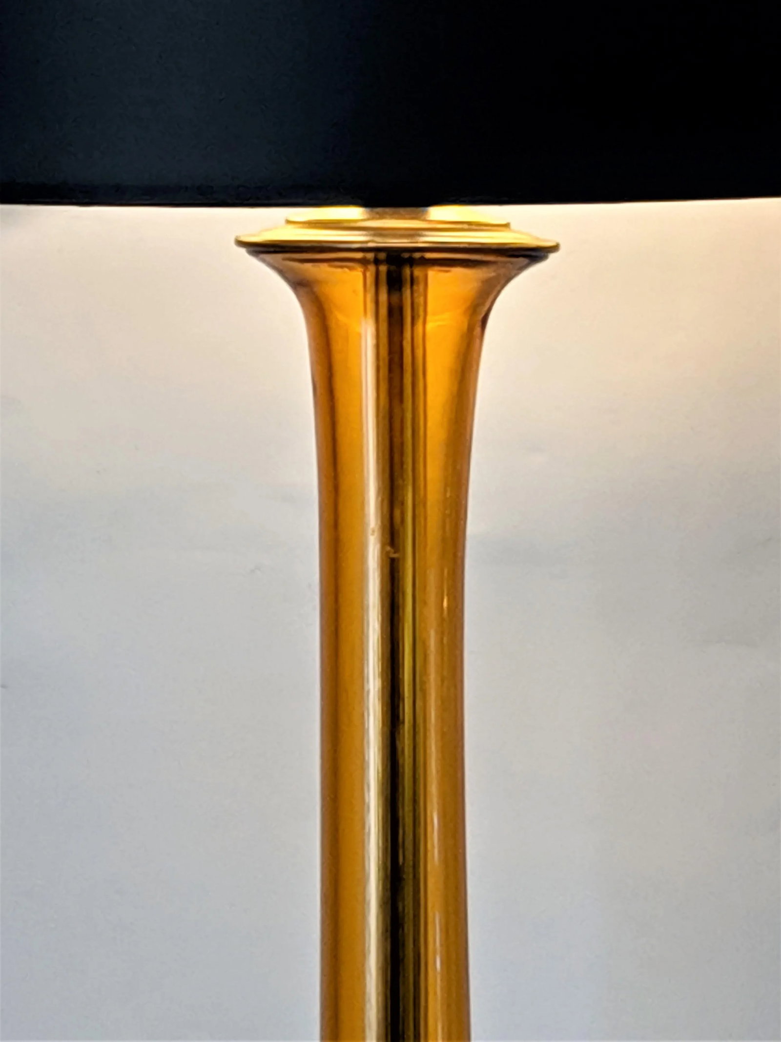 1950s Amber Murano Glass Lamp Italian - 7