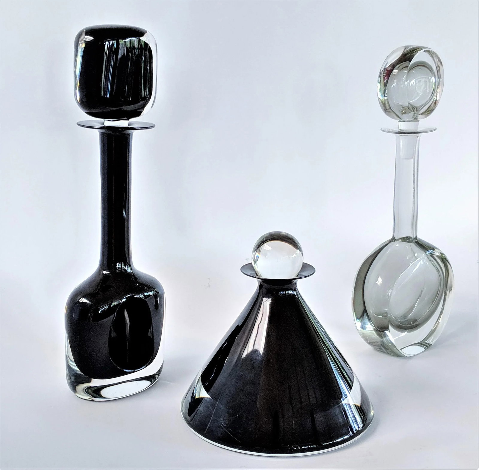 1980s Vintage Mario Pinzoni for Seguso Vetri d'Arte Glass Bottle - 12