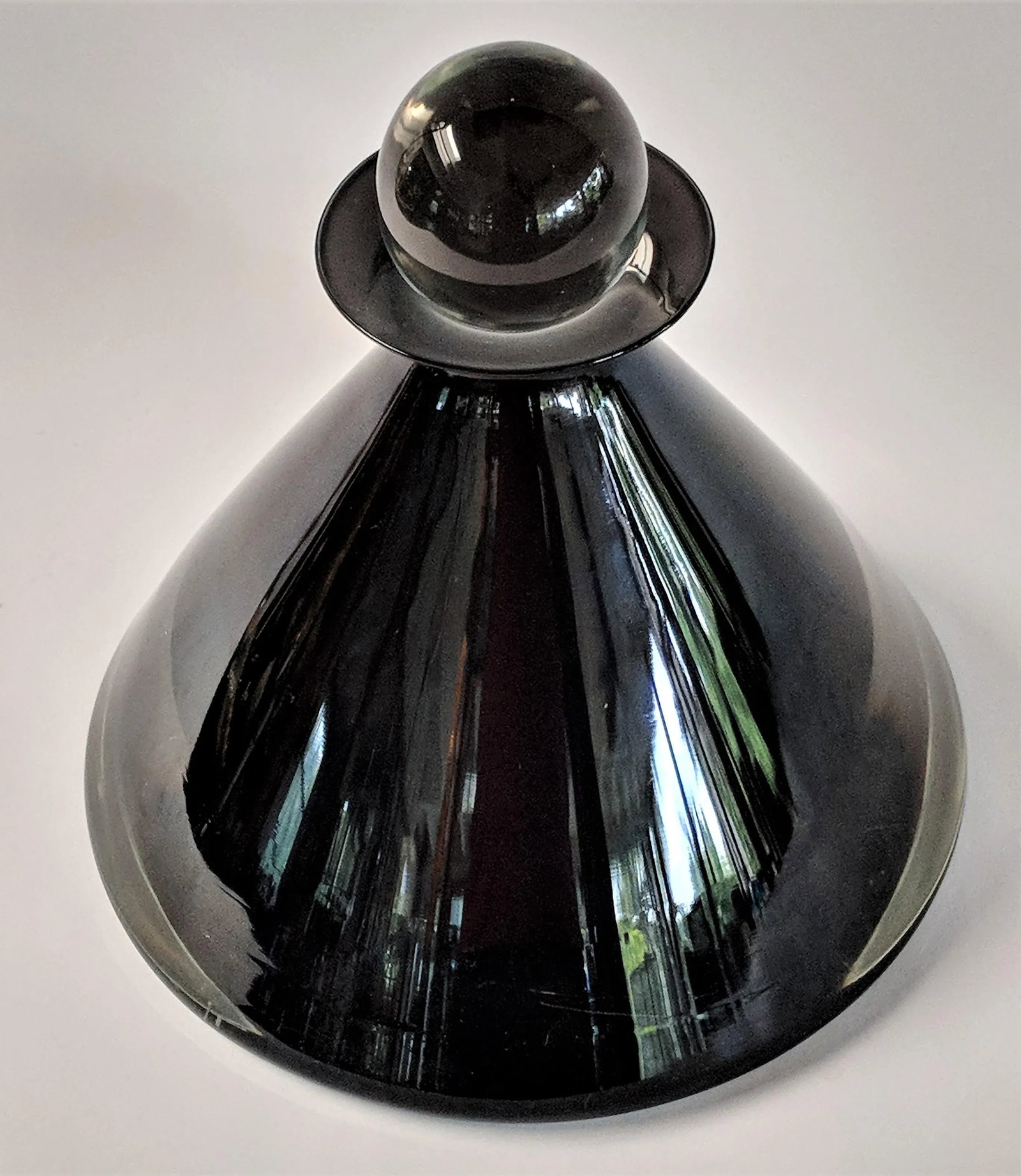 1980s Vintage Mario Pinzoni for Seguso Vetri d'Arte Glass Bottle - 2