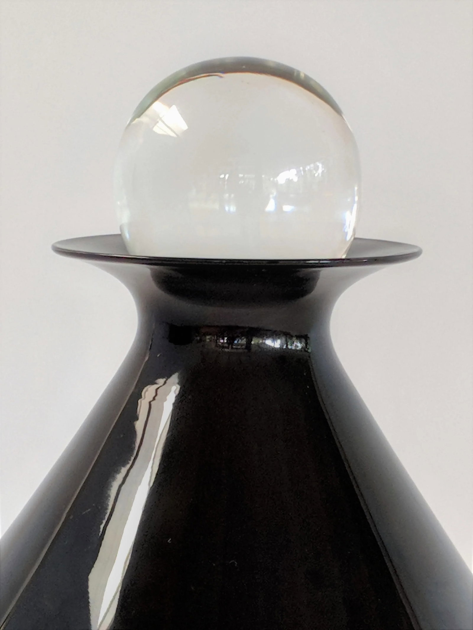 1980s Vintage Mario Pinzoni for Seguso Vetri d'Arte Glass Bottle - 6