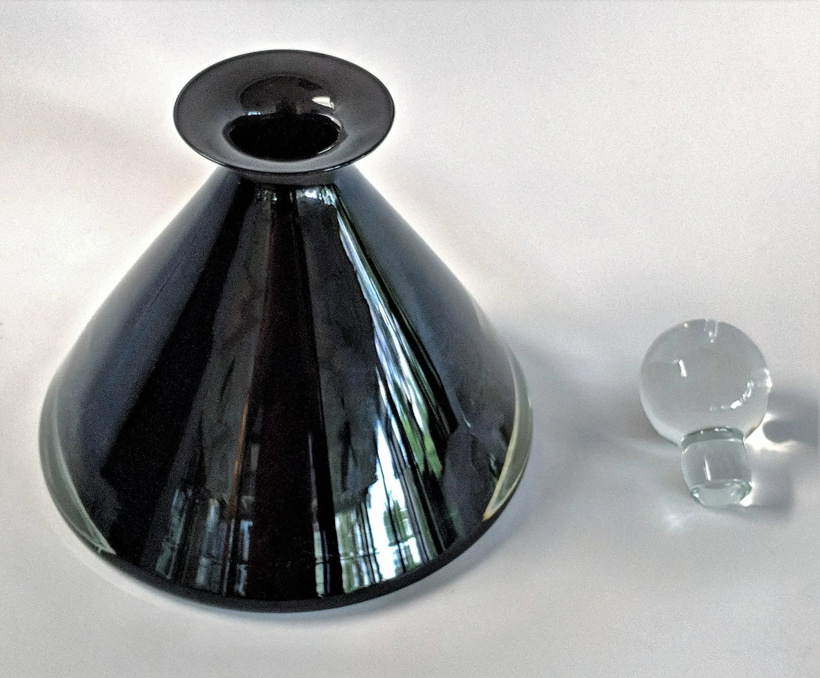 1980s Vintage Mario Pinzoni for Seguso Vetri d'Arte Glass Bottle - 7