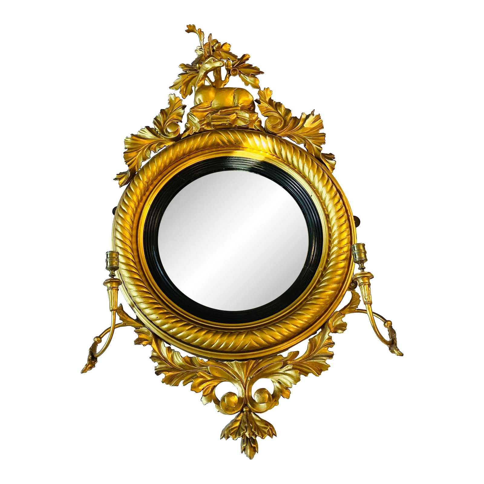 Early 19th Century English Regency Period Convex Mirror (1 of 8)