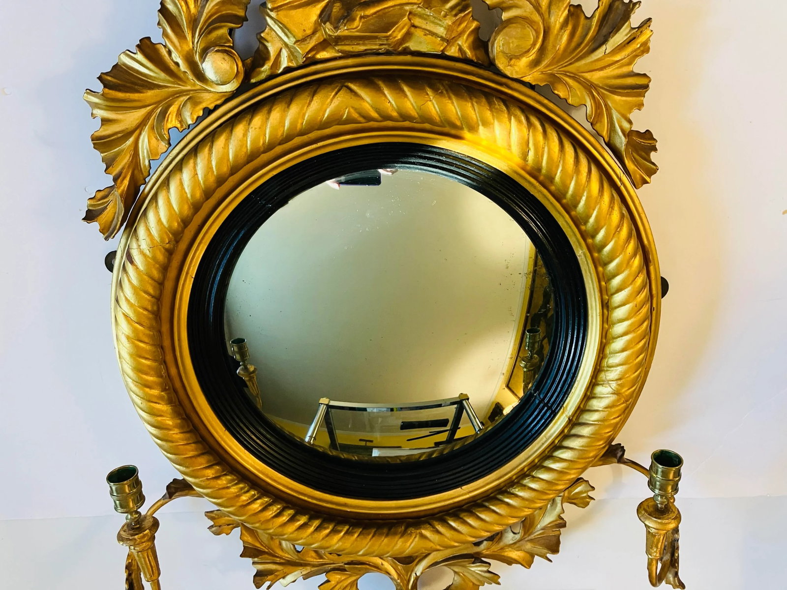 Early 19th Century English Regency Period Convex Mirror - 4
