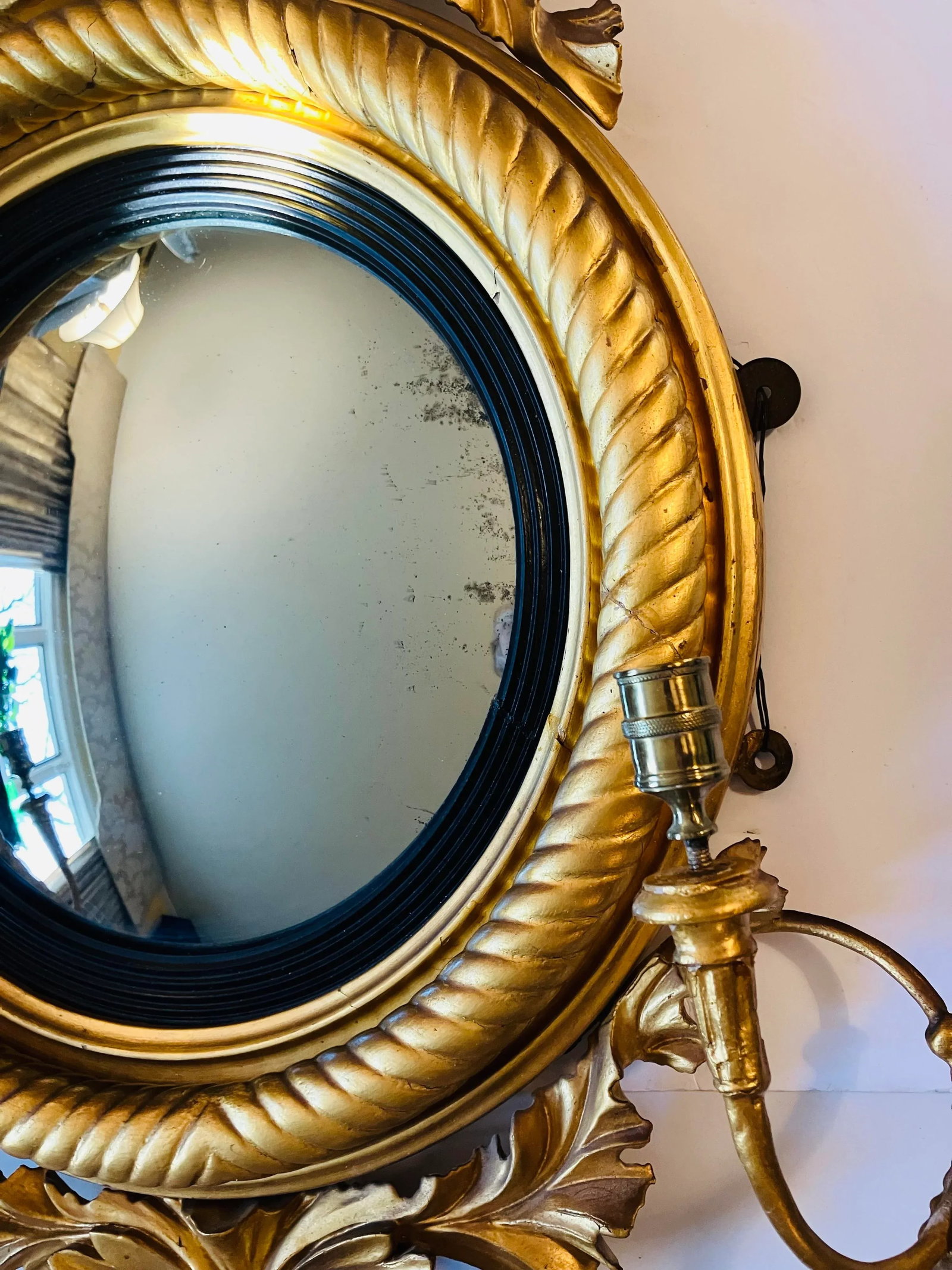 Early 19th Century English Regency Period Convex Mirror - 6