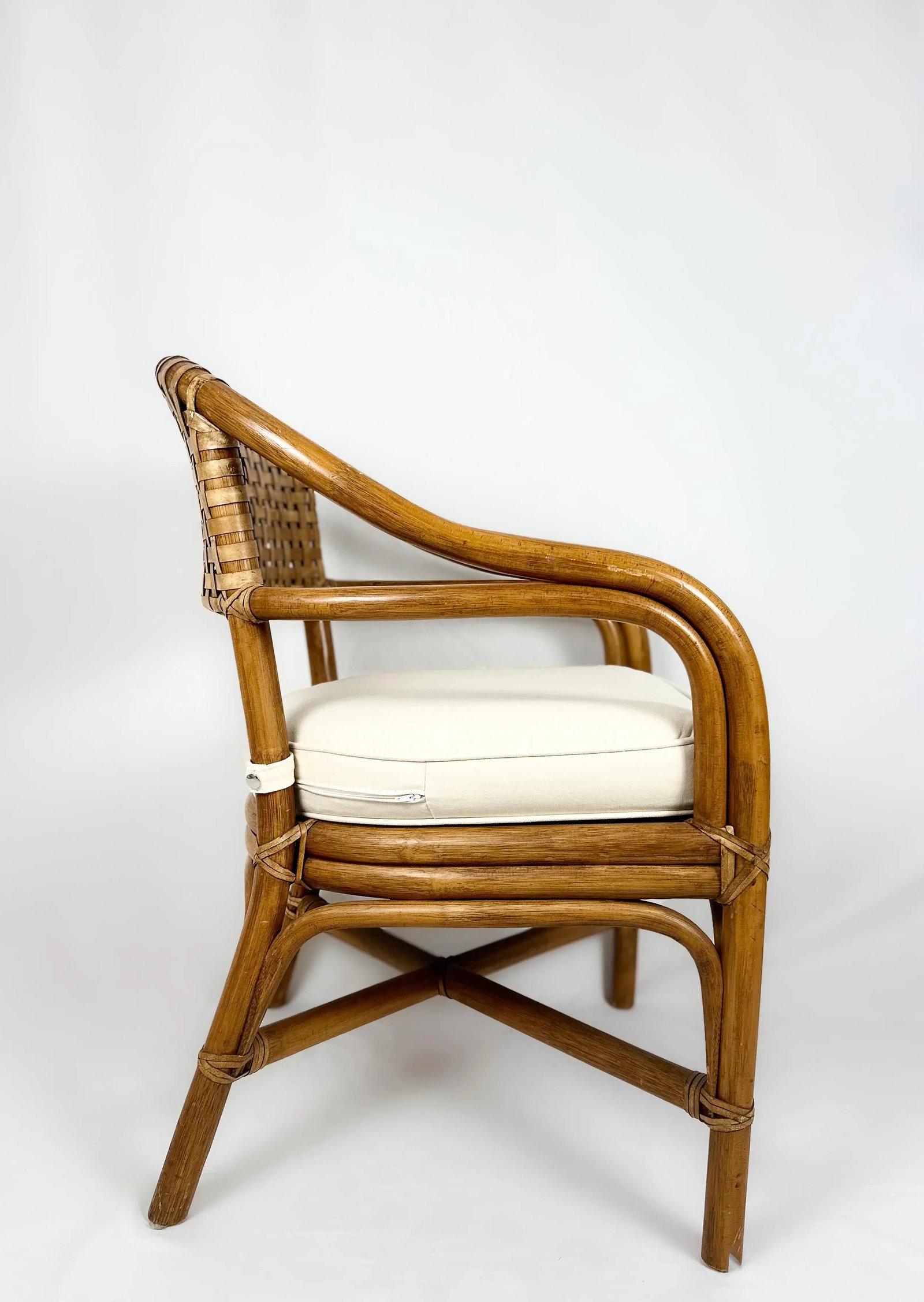 Late 20th Century Pair of McGuire Bamboo Armchairs - 3