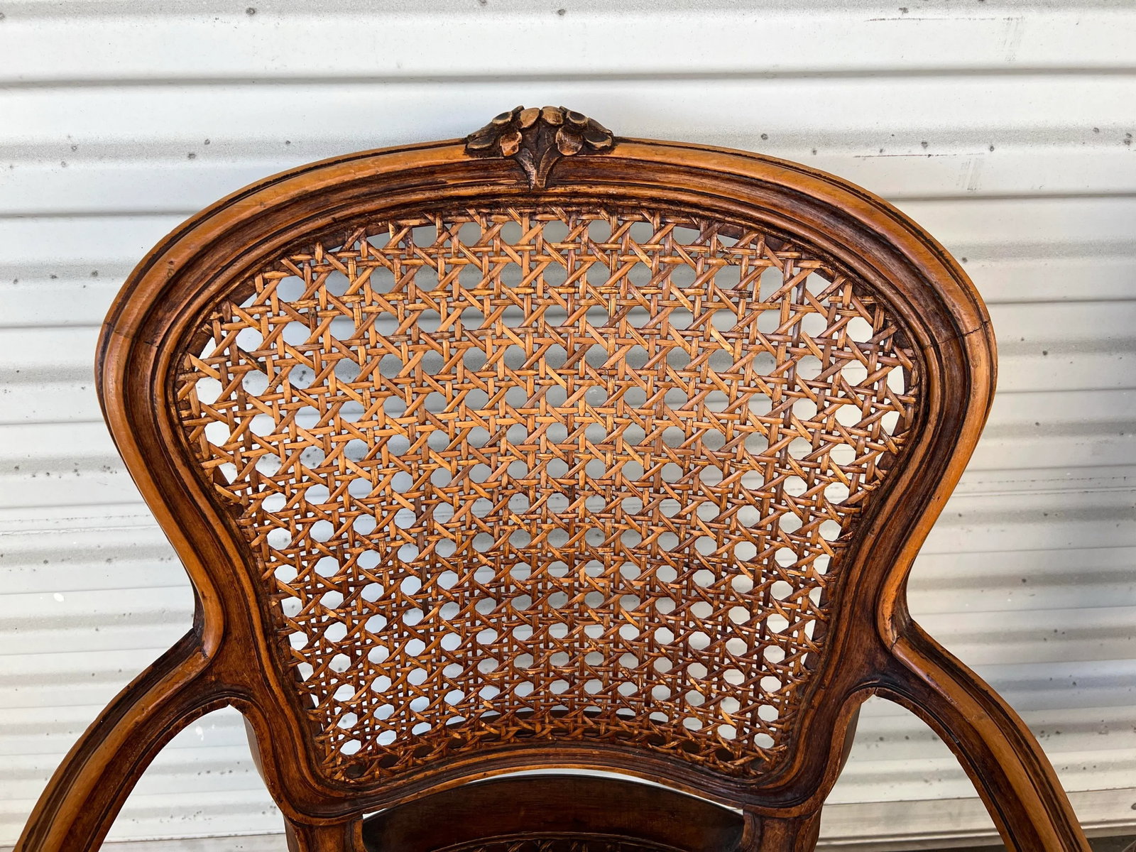 Vintage French Cane Chairs With Cushions- Set of 2 - 4