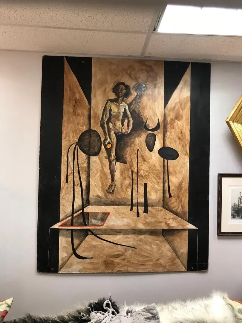 Early 20th Century Antique Surrealist Painting - 13