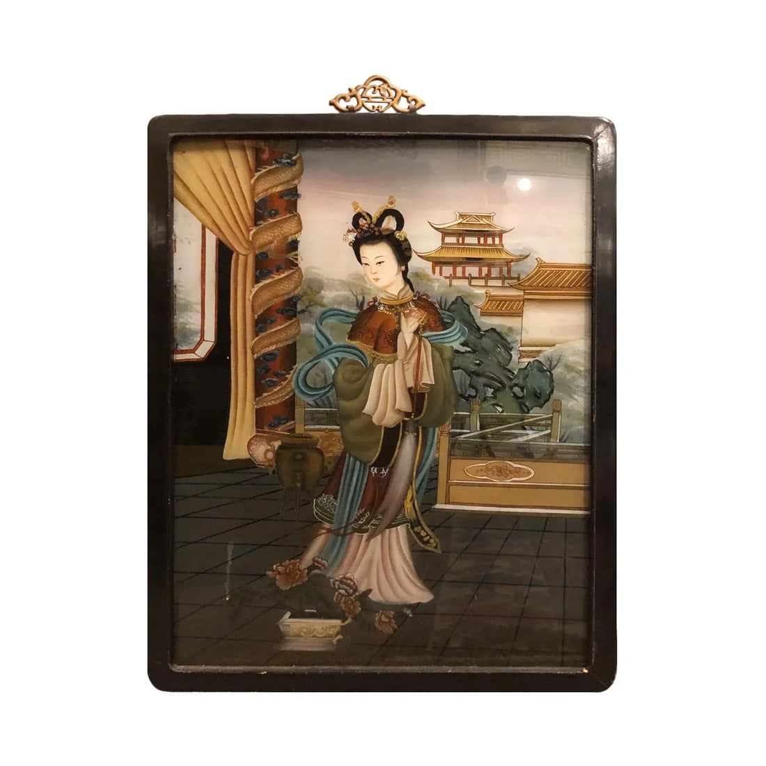 Early 20th Century Antique Chinese Reverse Portrait Paintings - A Pair - 3