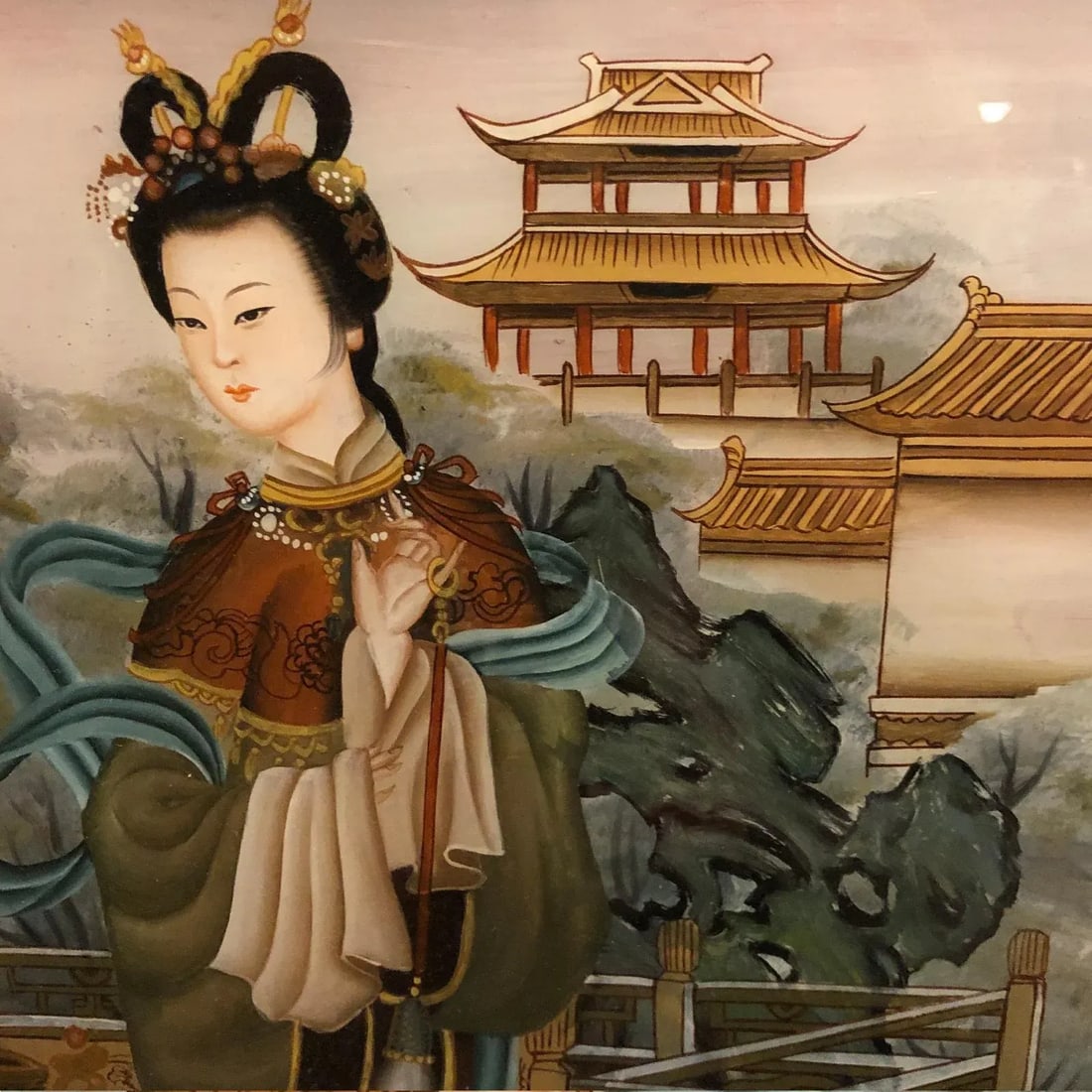Early 20th Century Antique Chinese Reverse Portrait Paintings - A Pair - 4