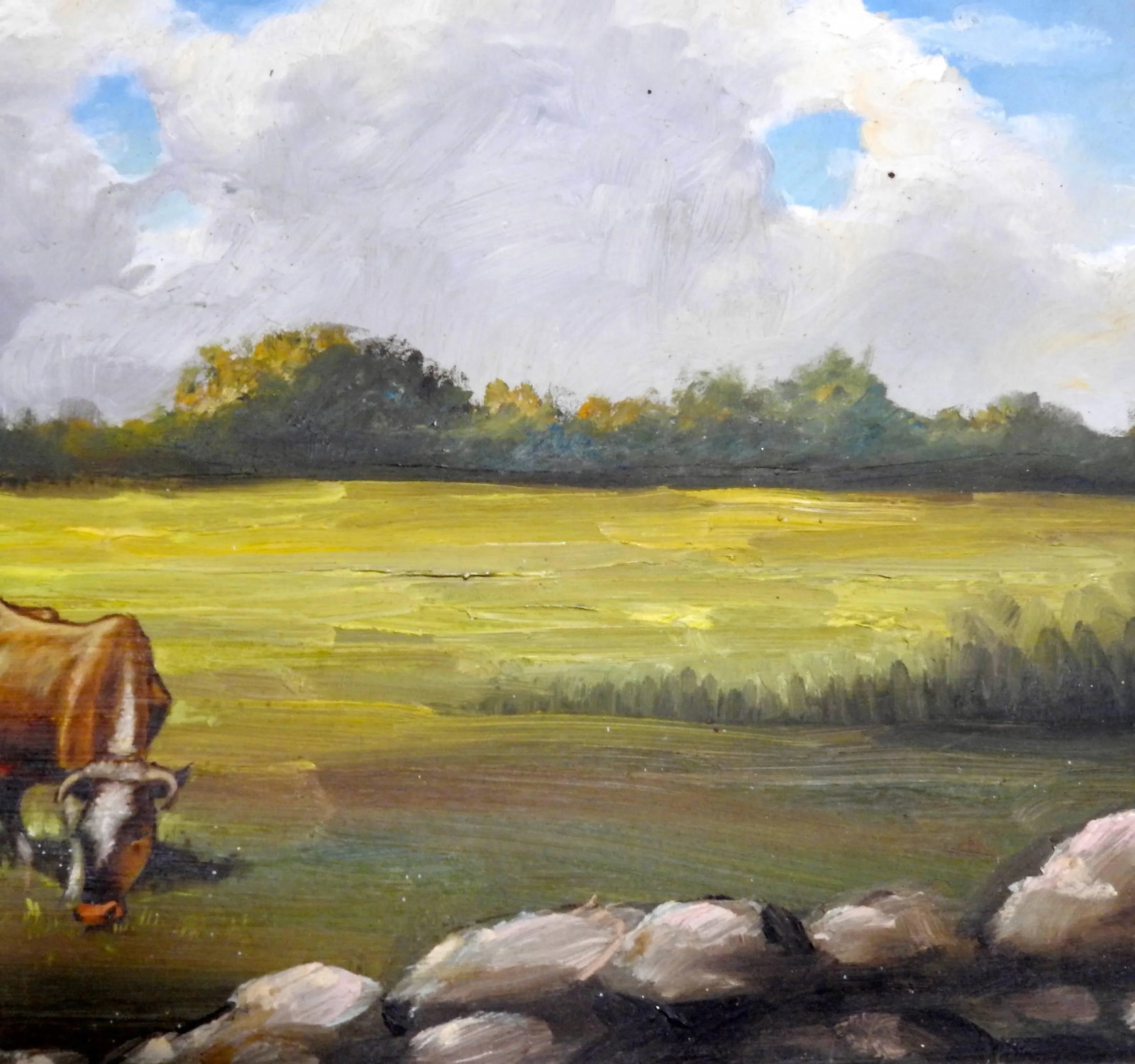 Midcentury Signed Painting on Board J. Sanchez, 1949 - 3