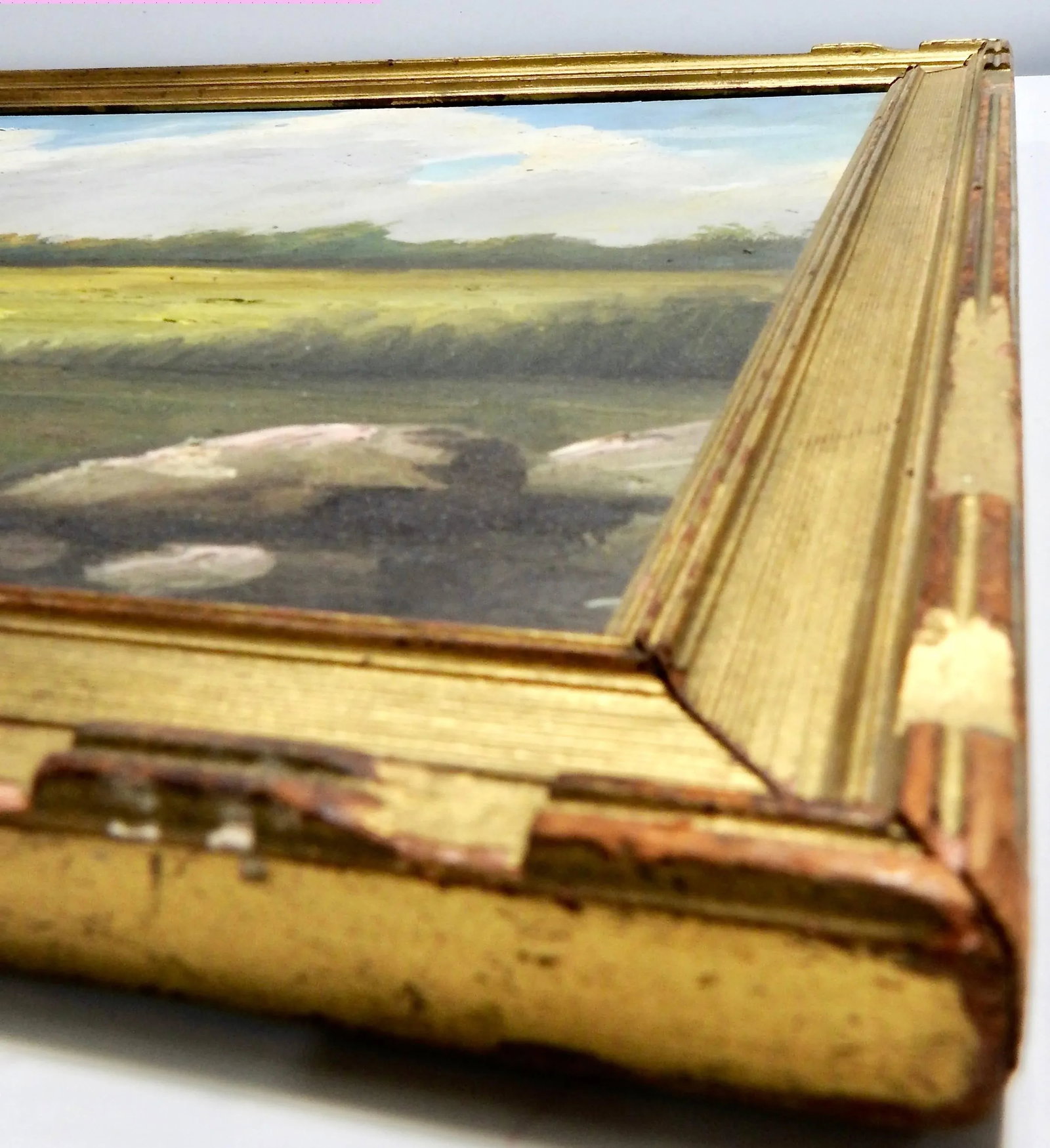 Midcentury Signed Painting on Board J. Sanchez, 1949 - 6