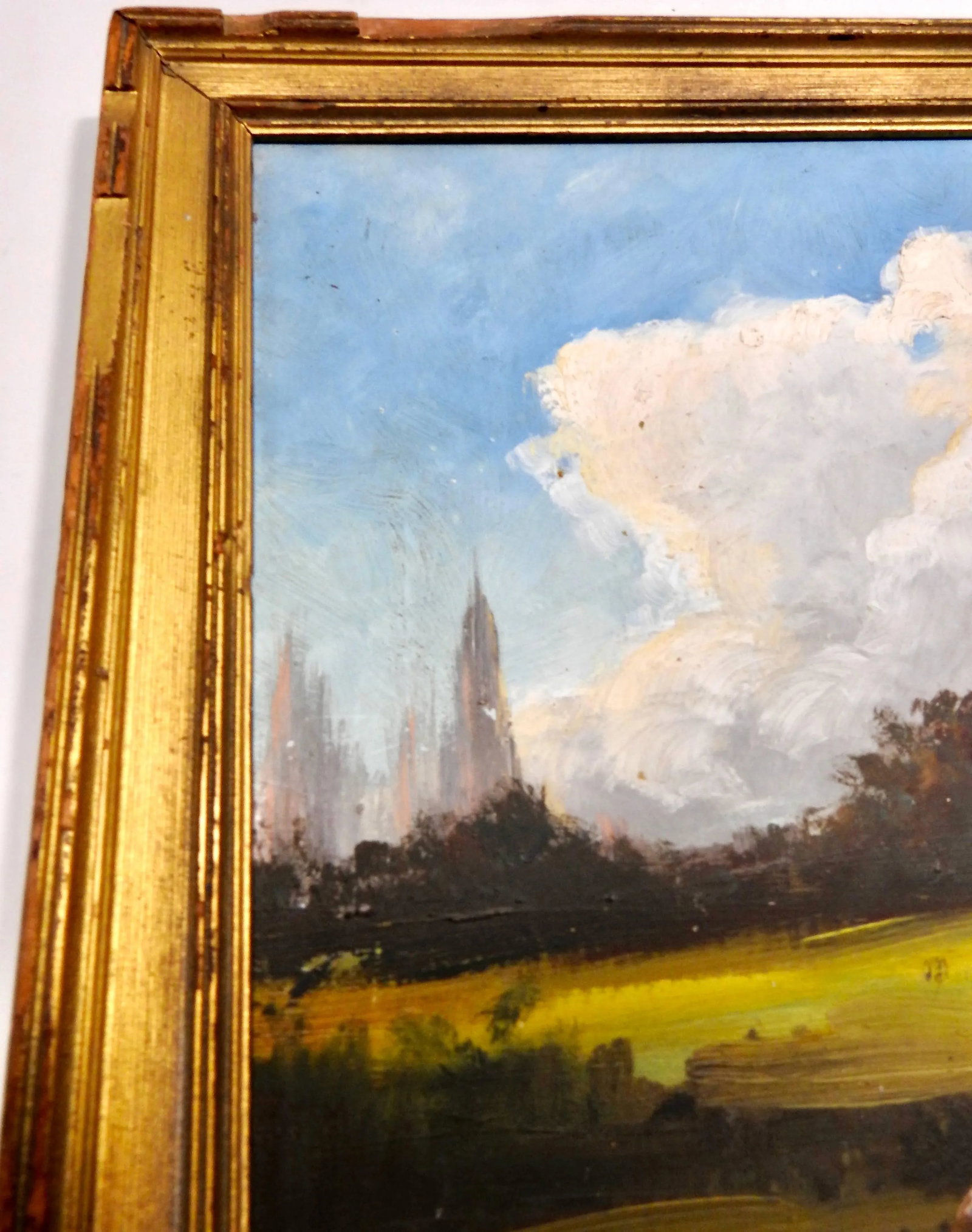 Midcentury Signed Painting on Board J. Sanchez, 1949 - 8