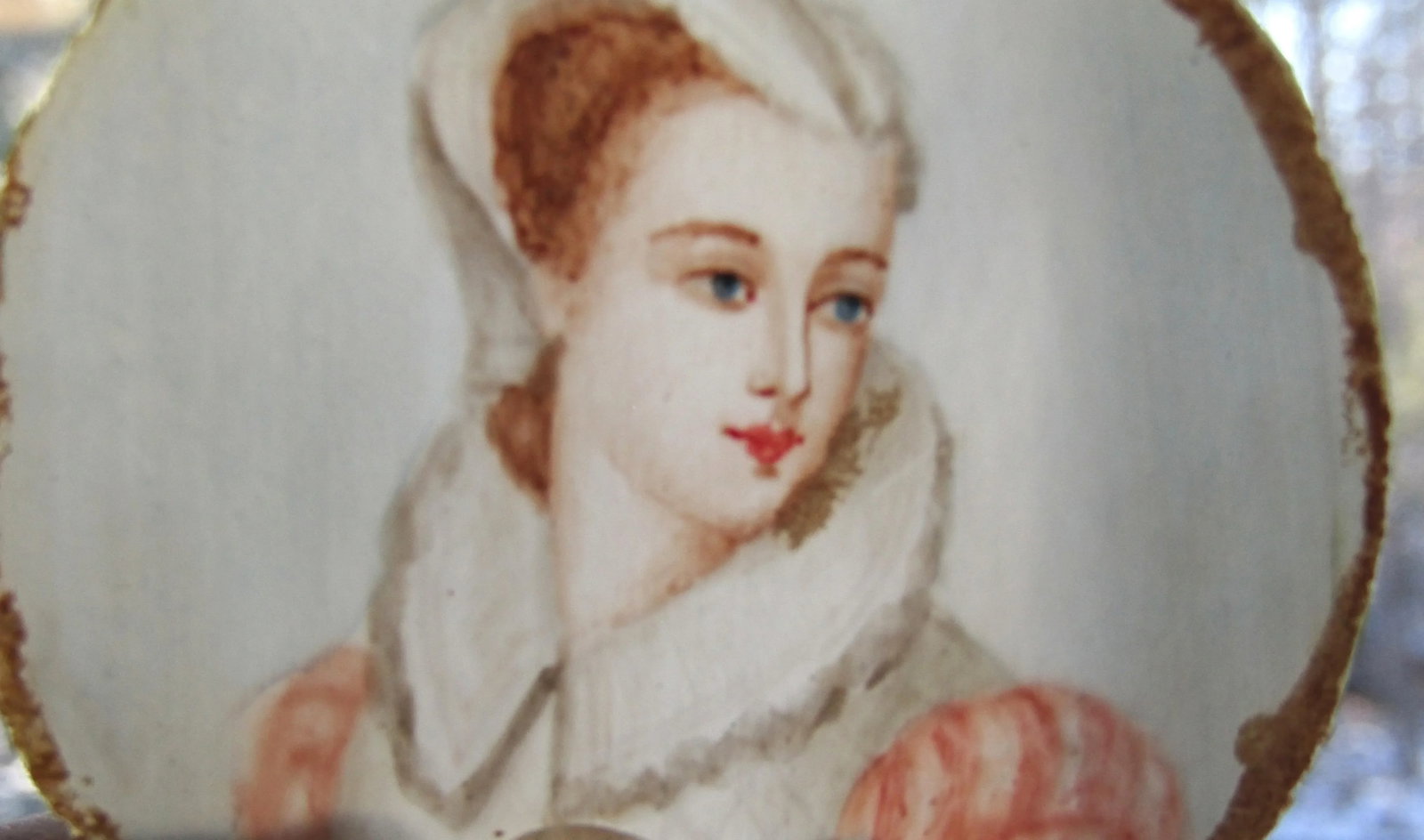 Mid 19th Century Miniature Portrait Madame Stuart by Adolphe Alexandre Lesrel, Framed - 4