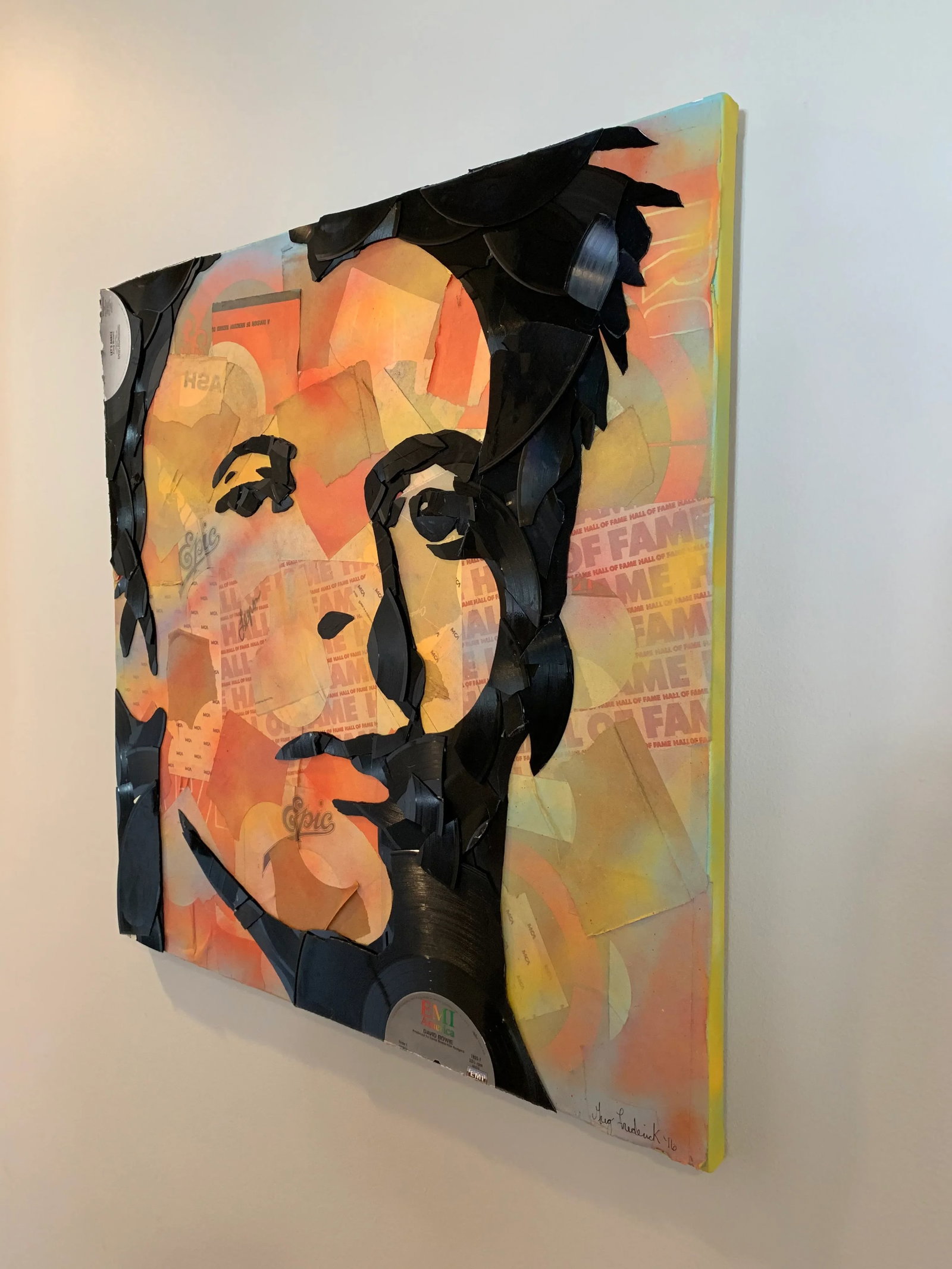 David Bowie Portrait Record Collage - 5