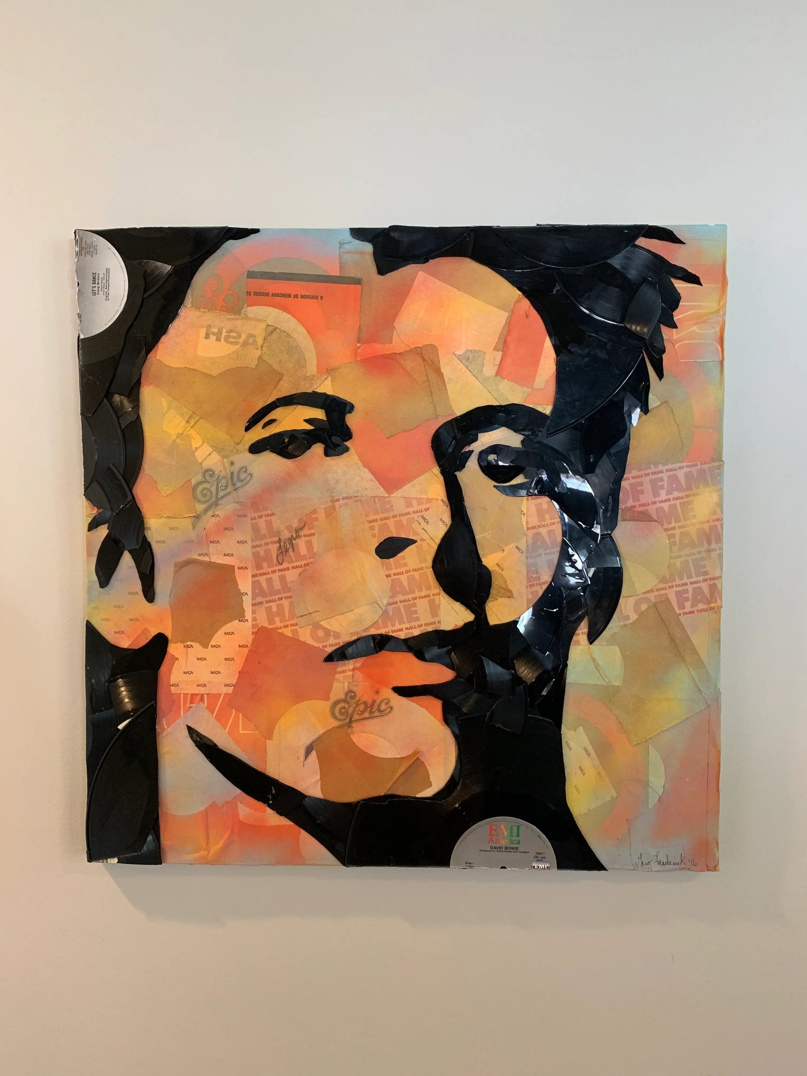 David Bowie Portrait Record Collage - 8