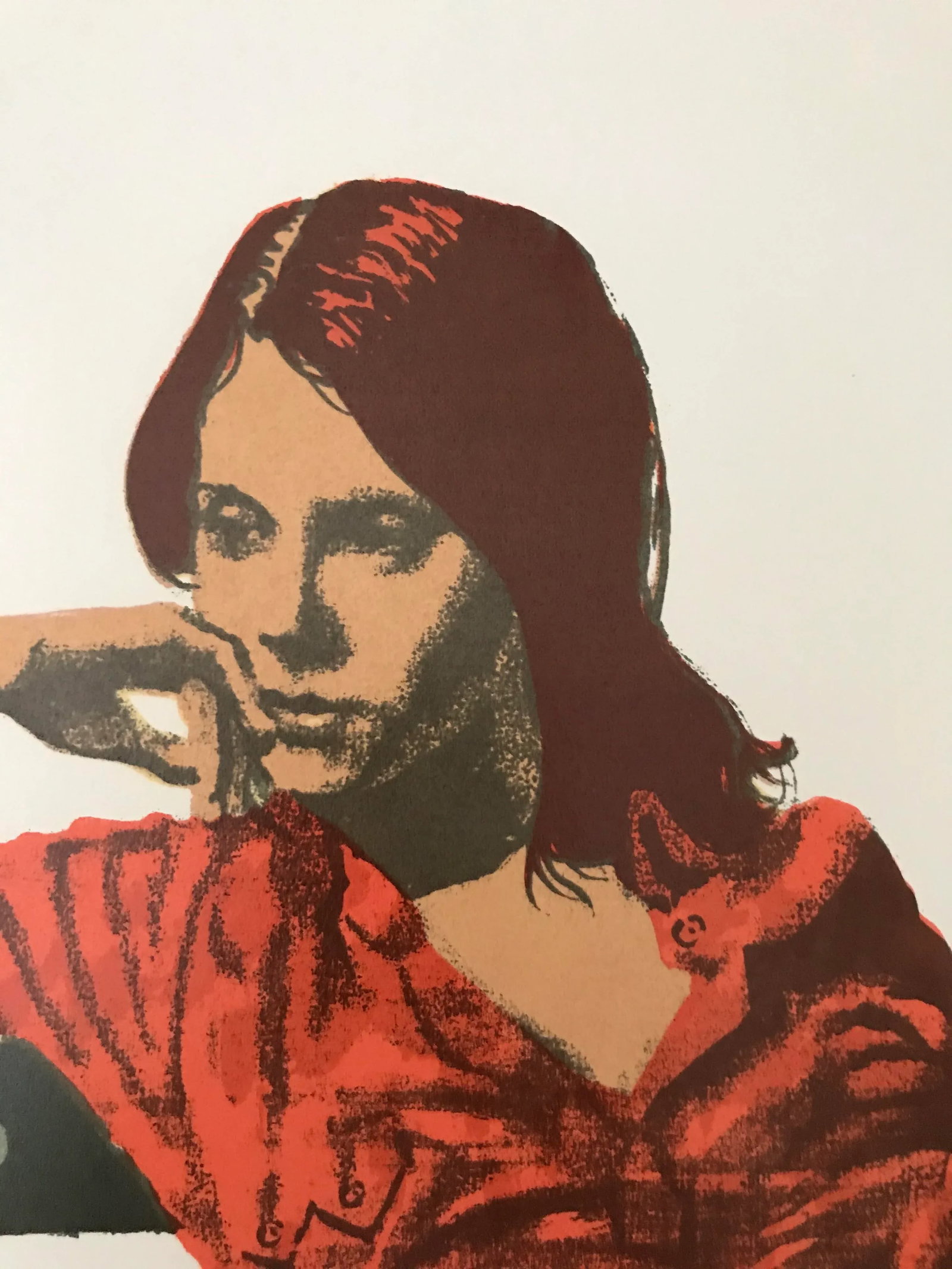1977 Woman on a Bench Silkscreen Print Signed by Bertha Vincent Walls - 4