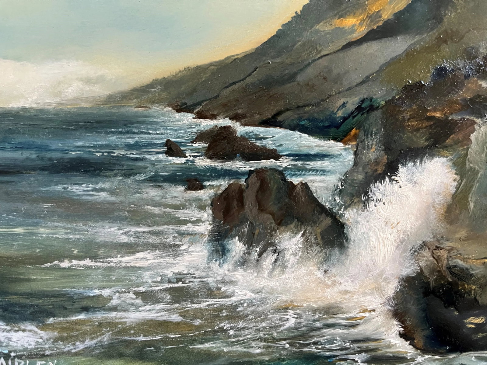 Big Sur Splash, Original Oil Painting by Jessica Fairley - 3