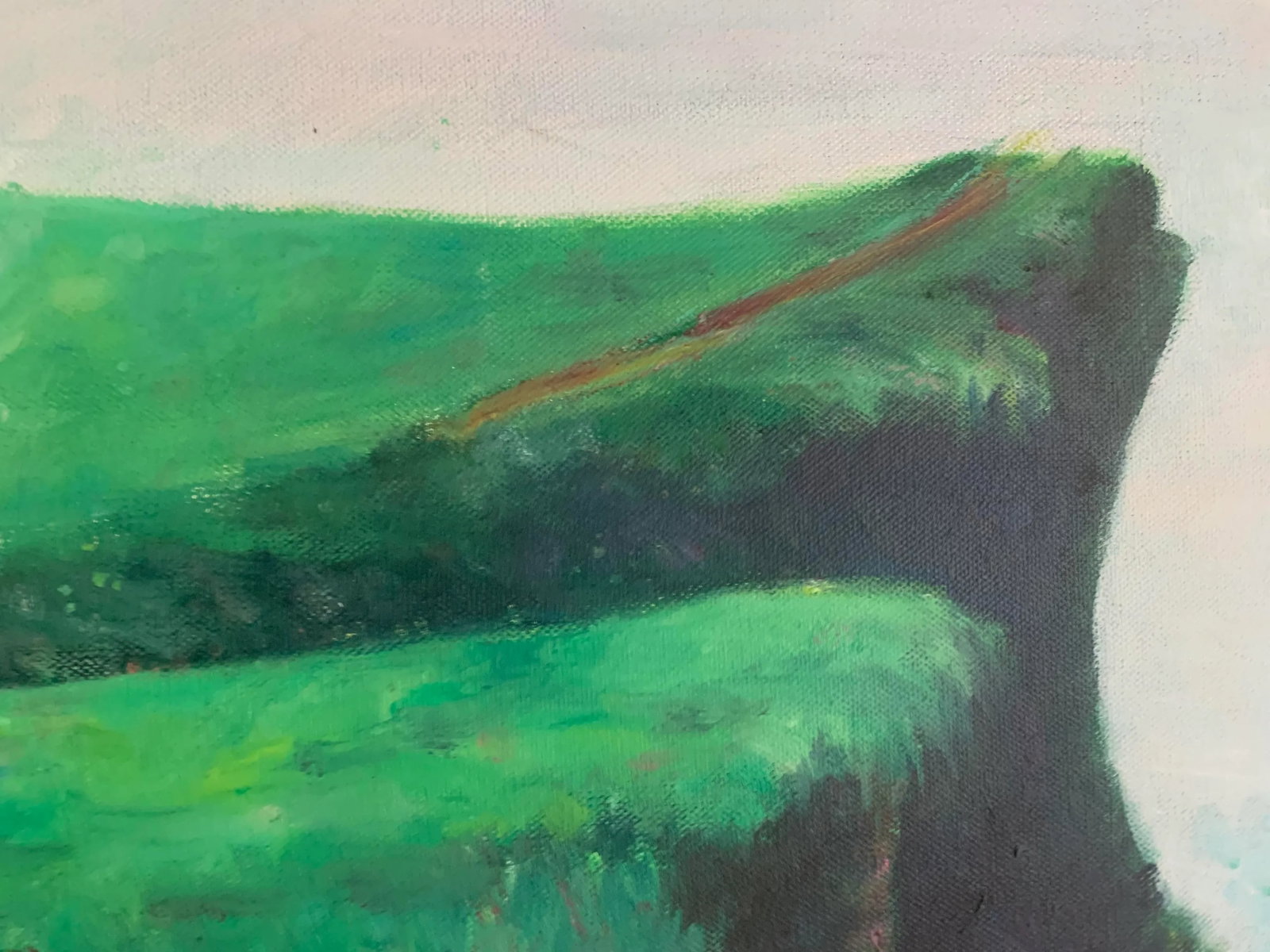 Landscape Painting, Highlander Scottish Plains, Framed - 4