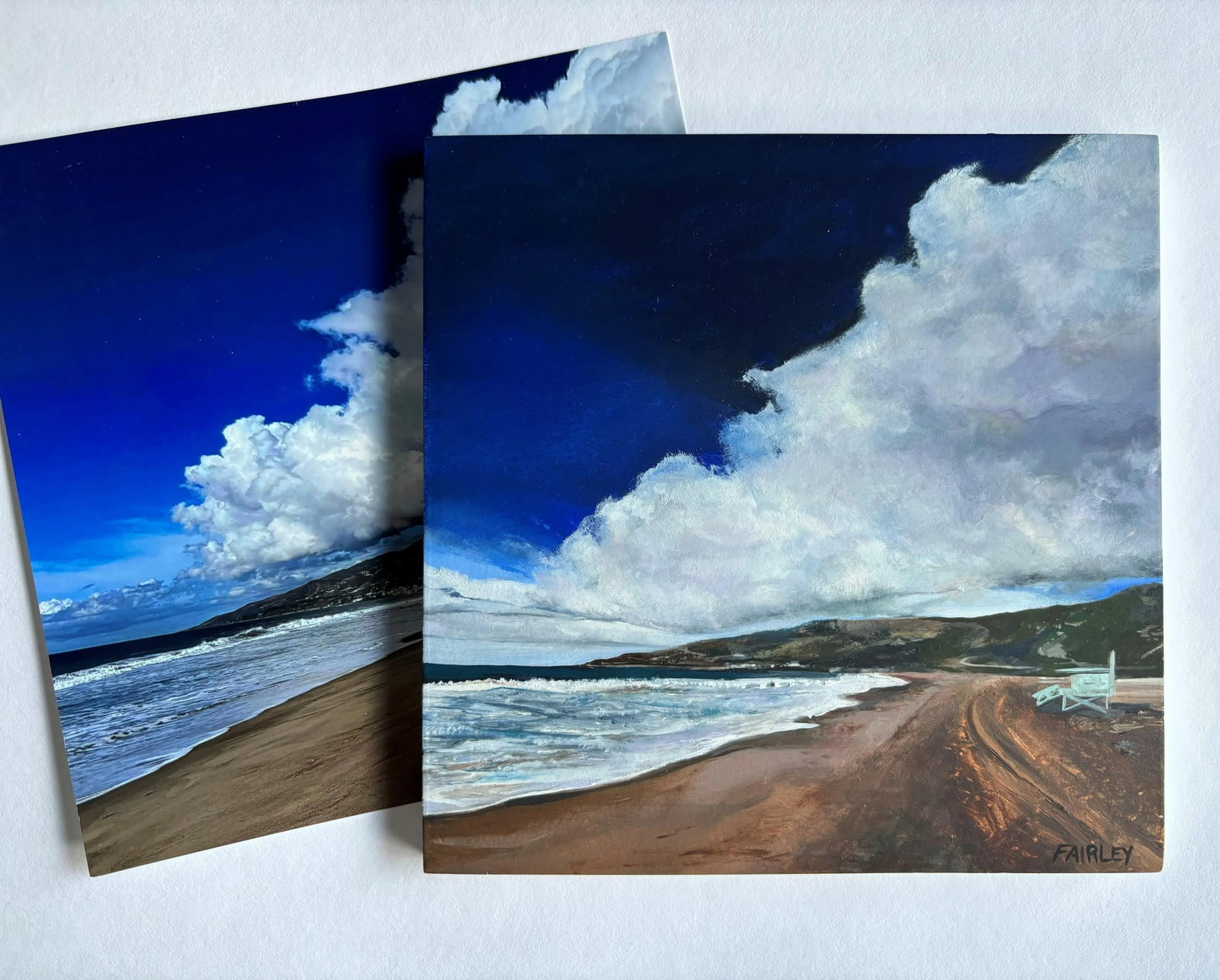 Zuma Beach After the Rain, Original Oil Painting by Jessica Fairley - 2