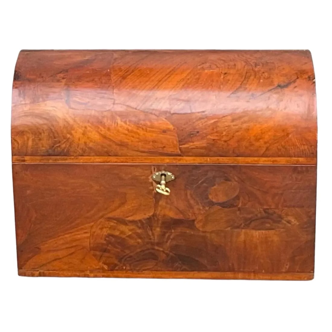 Mid-Century Large Scale Neo-Classical Style Domed Burlwood Italian Box - 2