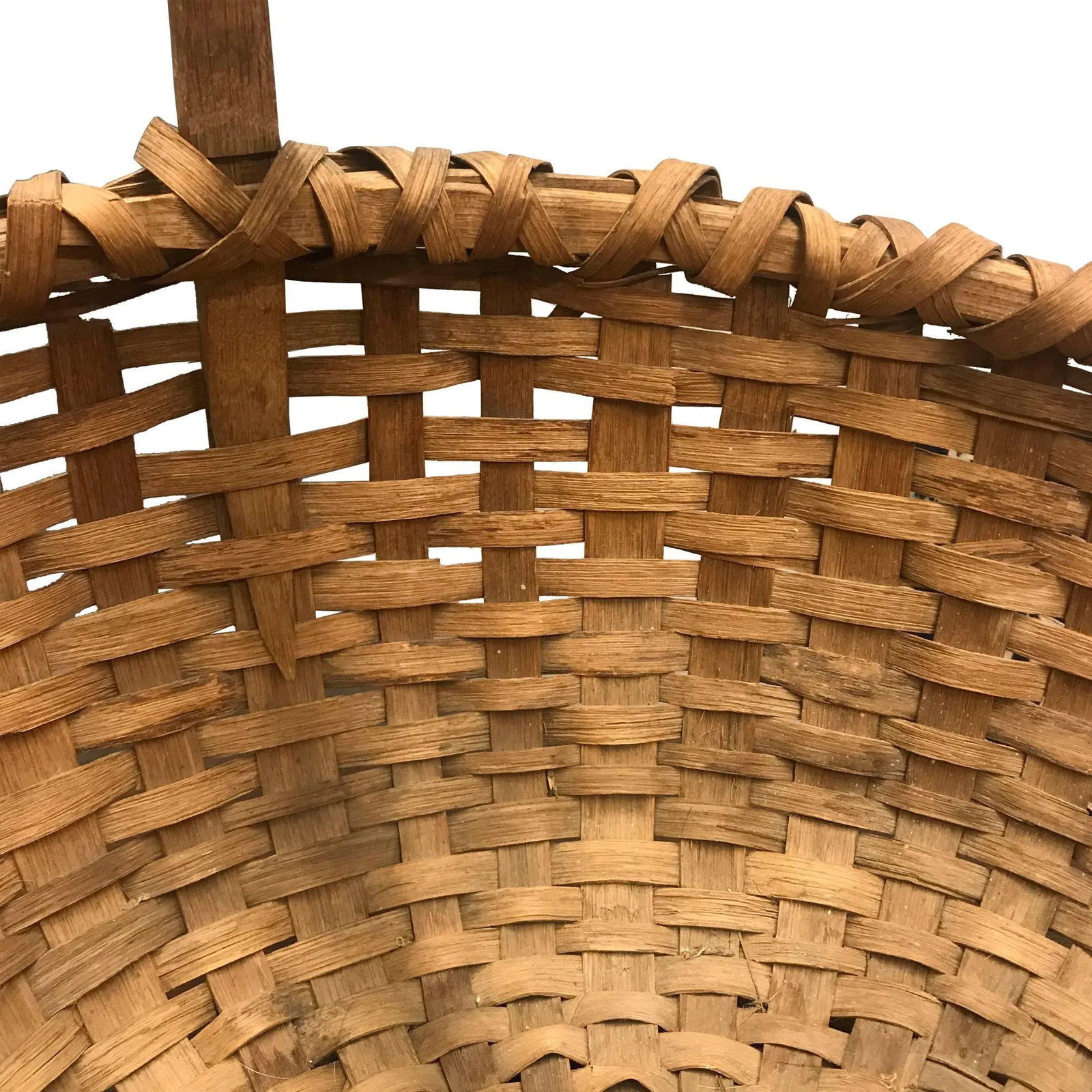 19th Century American Splint Oak Basket - 4