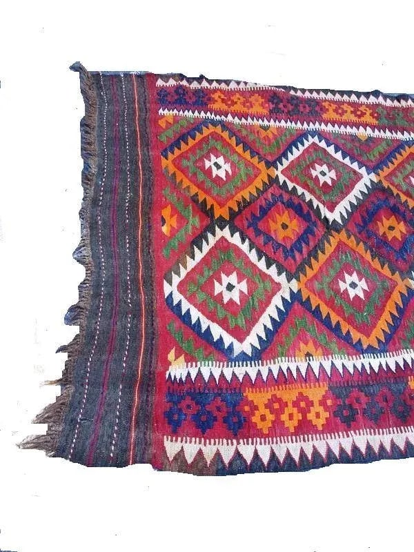 Vintage Handwoven Caucasian Kilim Rug - 5' * 16'' - 3