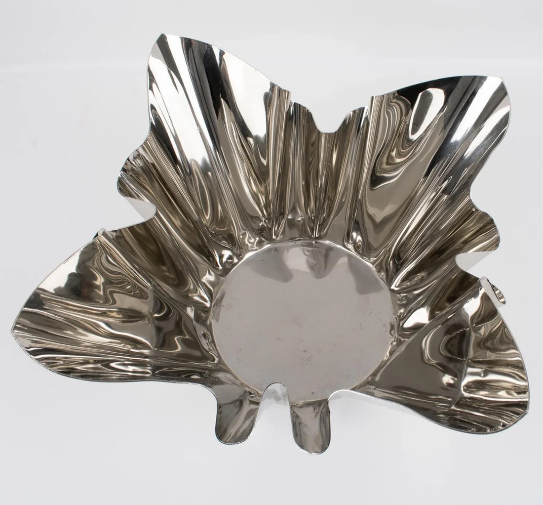 Mid-Century Silver Plate Handkerchief Wine Cooler Champagne Bottle Ice Bucket - 10