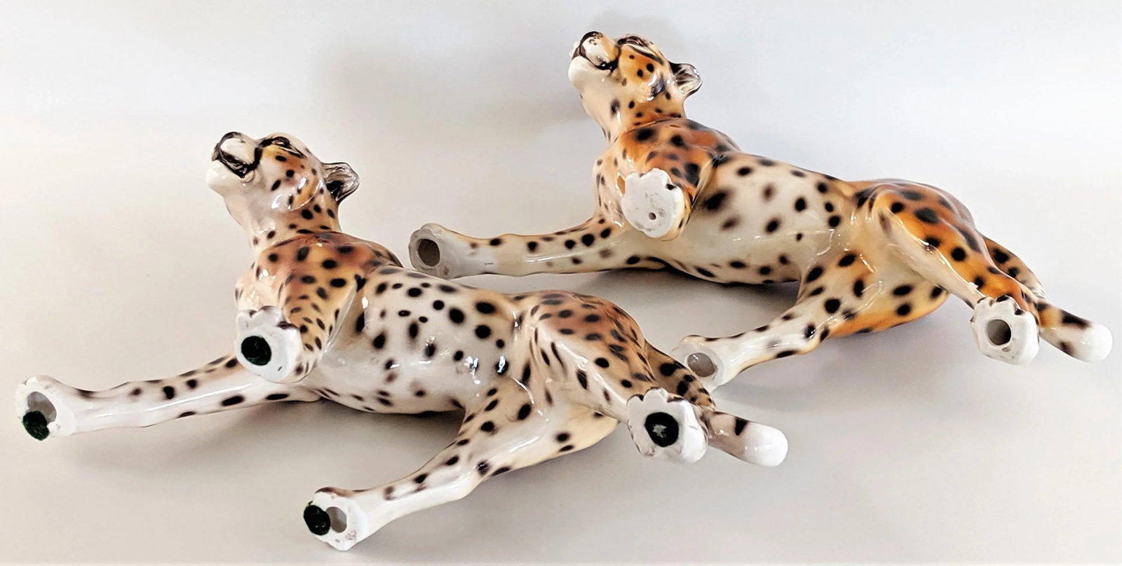 1970s Vintage Ceramic Cheetah Leopard Figurines - a Pair - 10