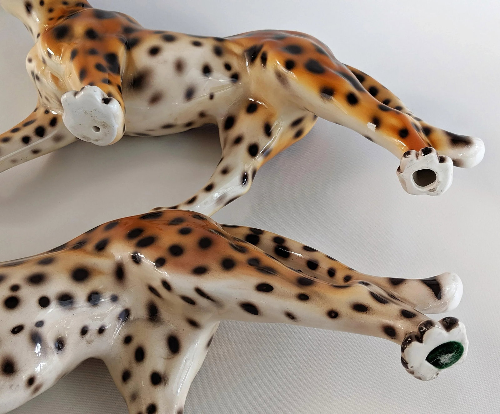 1970s Vintage Ceramic Cheetah Leopard Figurines - a Pair - 11